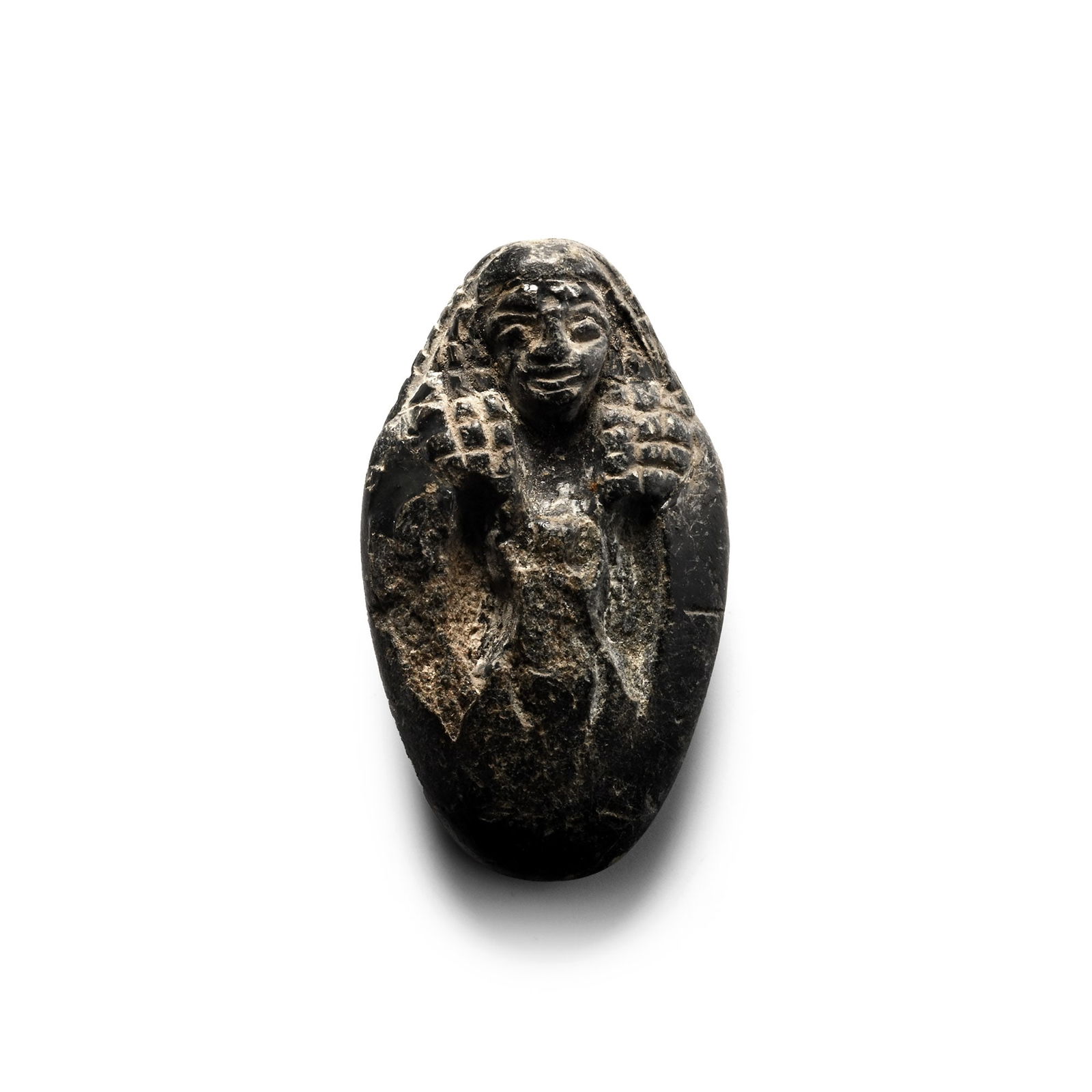 Egyptian Black Stone Heart Amulet (1 of 2)