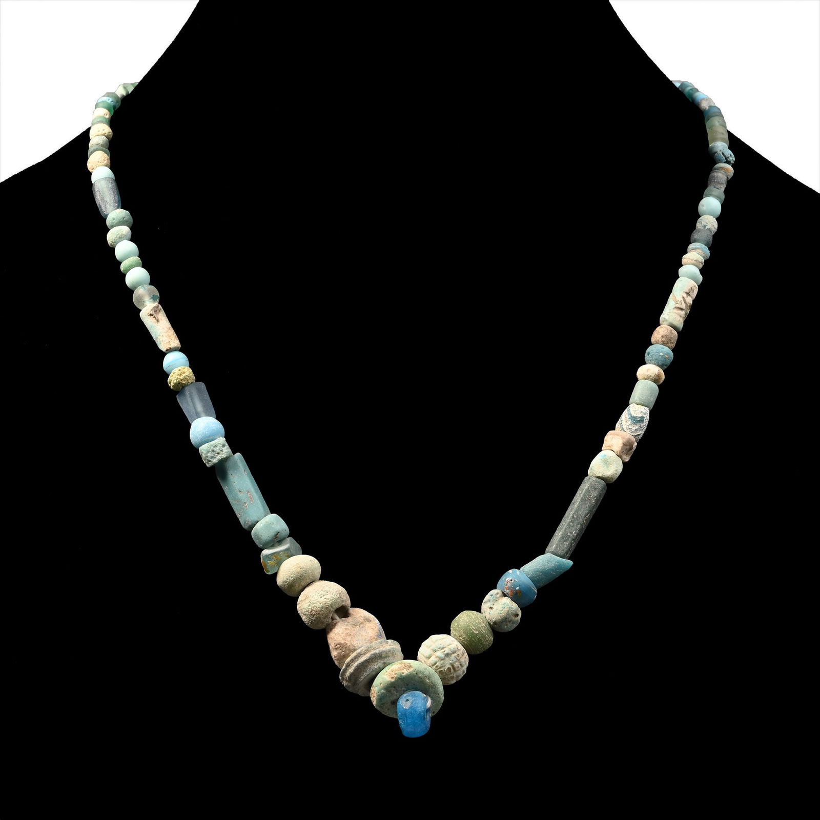 Roman Blue Glass Bead Necklace String (1 of 1)