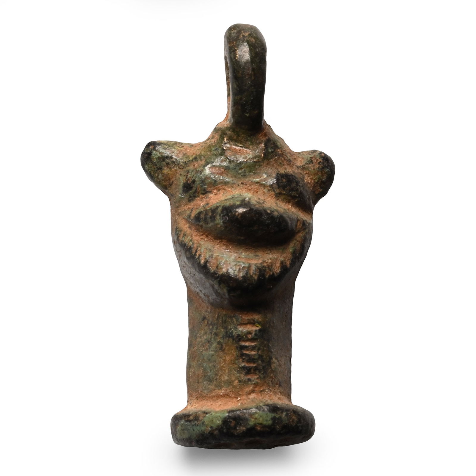 Neo-Assyrian Bronze Pazuzu Head Pendant (1 of 1)