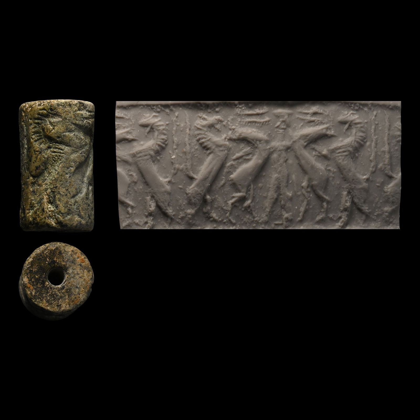 Akkadian Grey Stone Cylinder Seal (1 of 1)