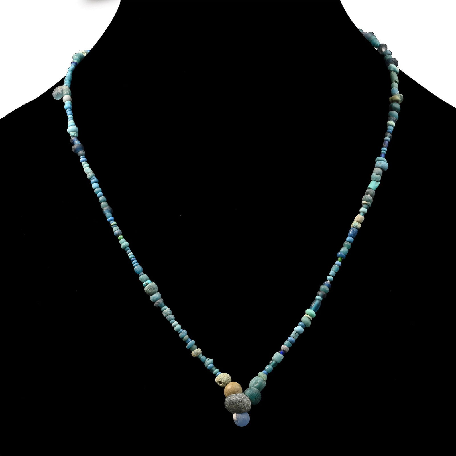 Achaemenid Blue Glass Bead Necklace String (1 of 1)