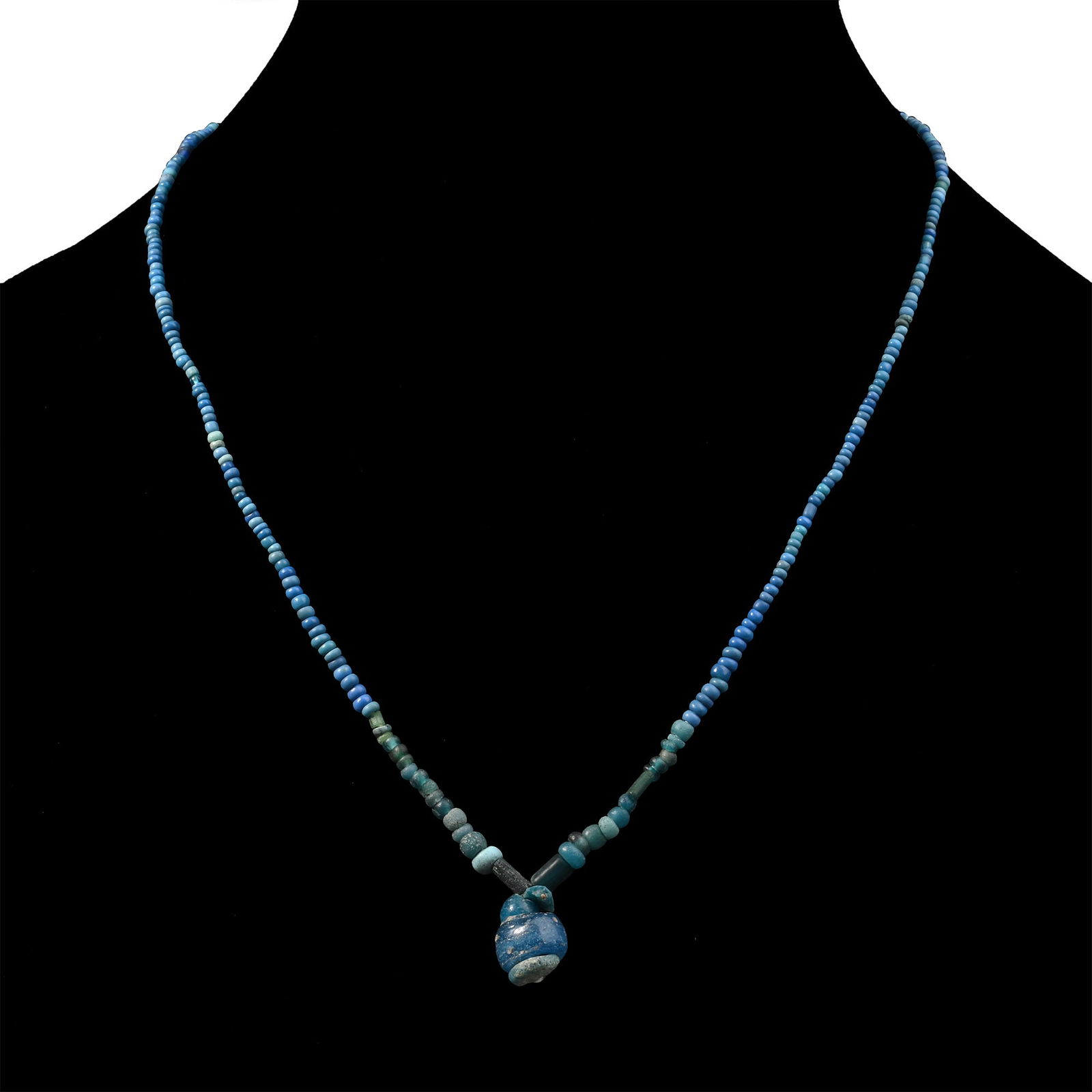 Achaemenid Blue Glass Bead Necklace String (1 of 1)