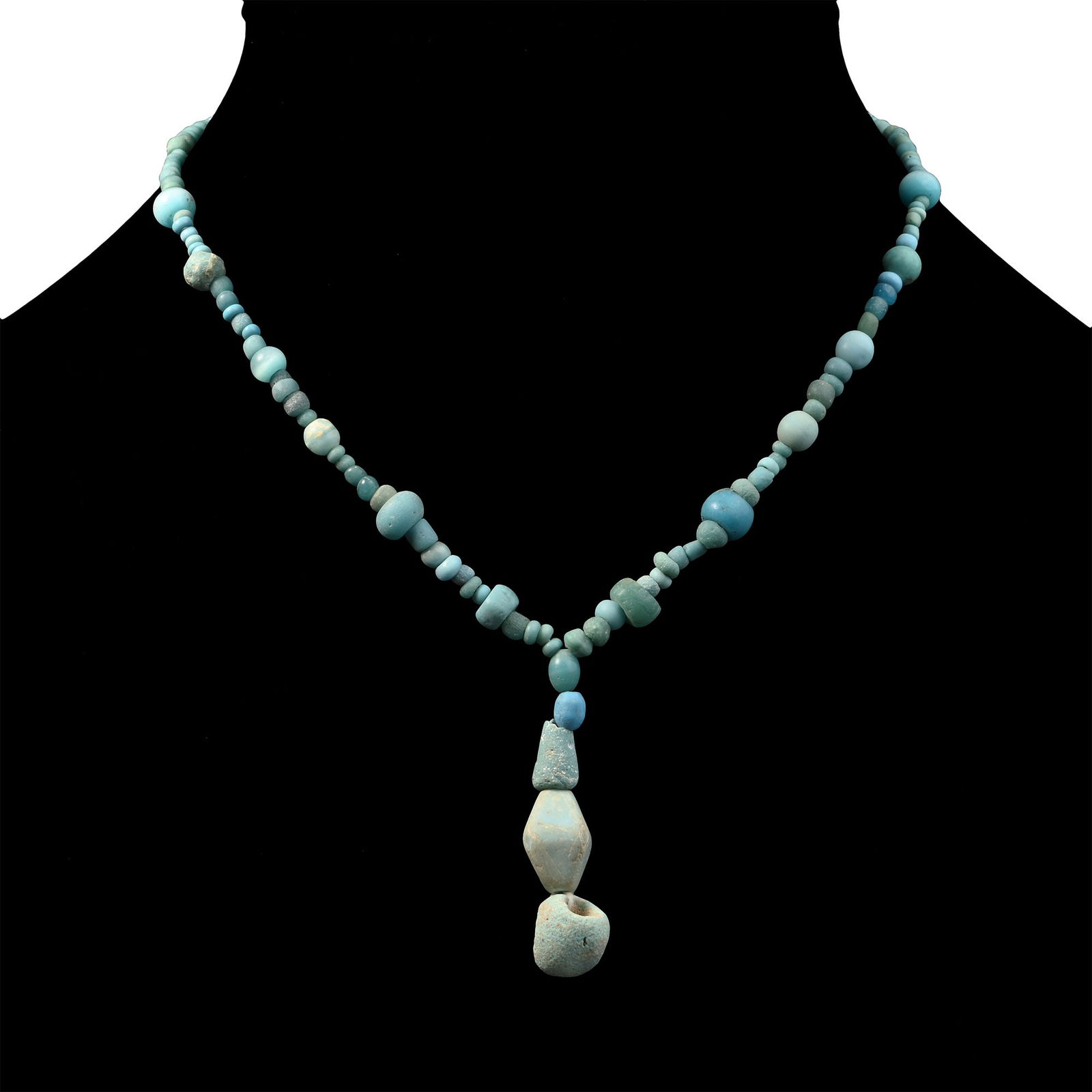 Achaemenid Blue Glass Bead Necklace String (1 of 1)