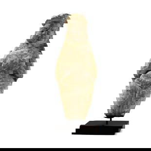 Western Asiatic Terracotta Goddess Astarte Figure: 2nd millennium B.C. Modelled with an hourglass figure, hands clasping her breasts, wearing a headdress, earrings, a necklace and bracelets, detailing to her public region and semi-naturalistic facial