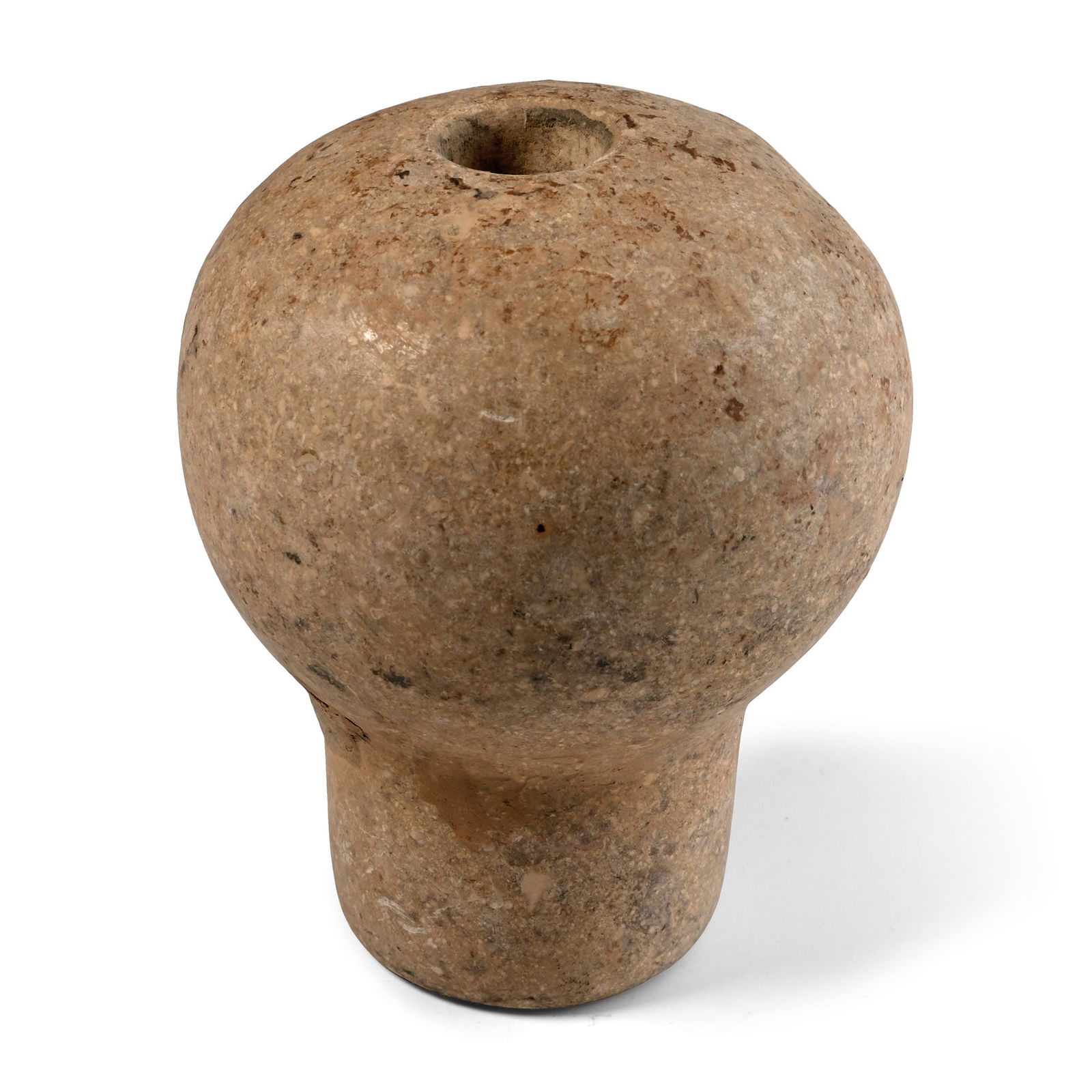 Mesopotamian Mottled Cream Stone Macehead (1 of 1)