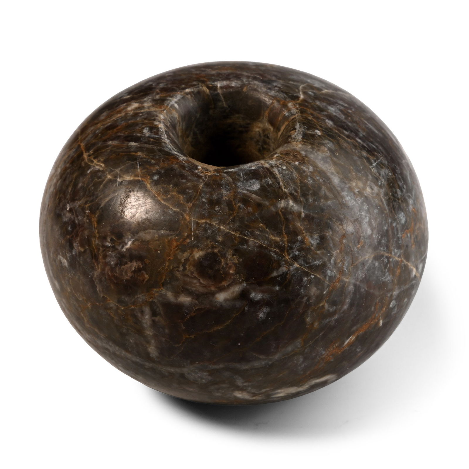 Mesopotamian Orange Veined Stone Macehead (1 of 1)