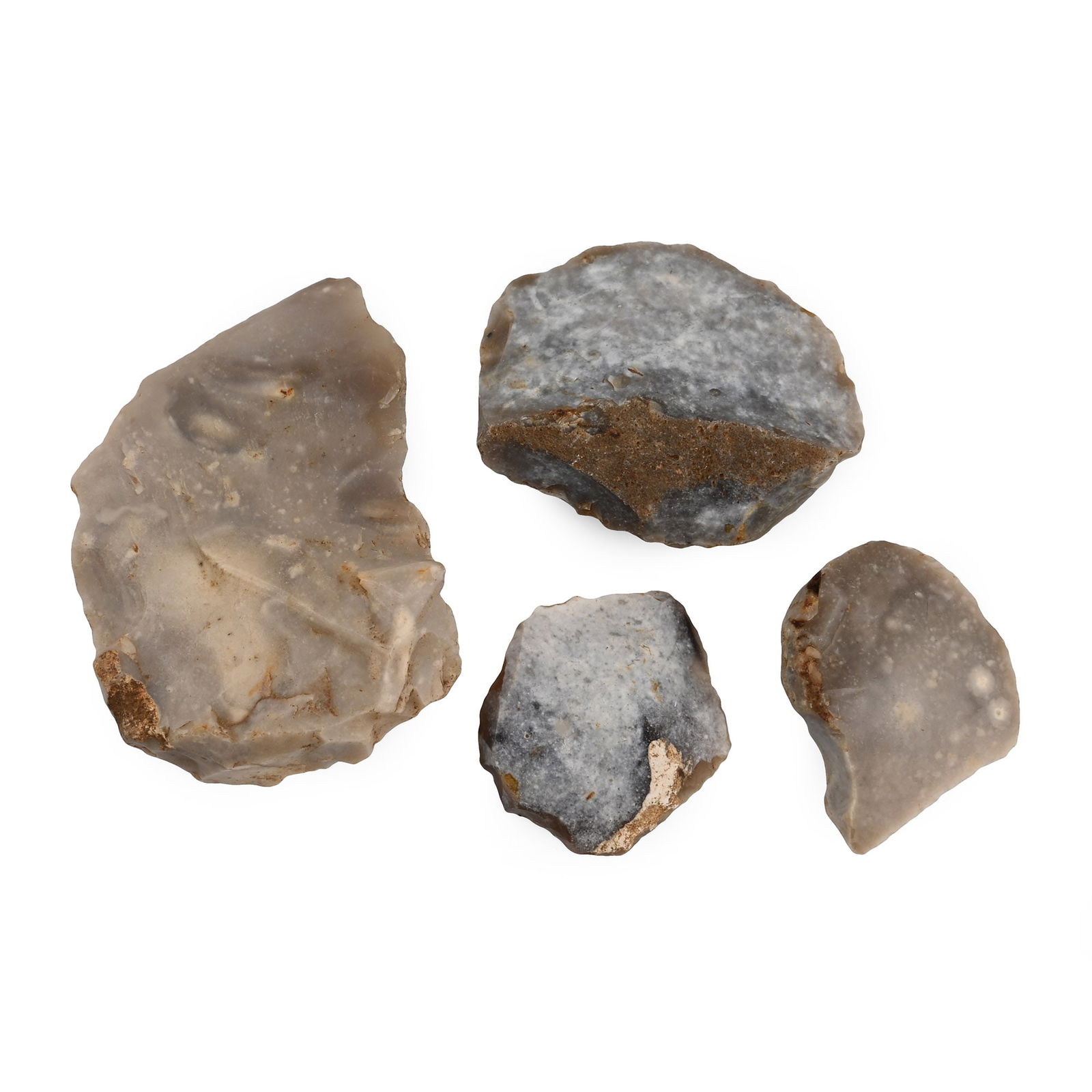 Stone Age Knapped Flint Scraper Group (1 of 1)