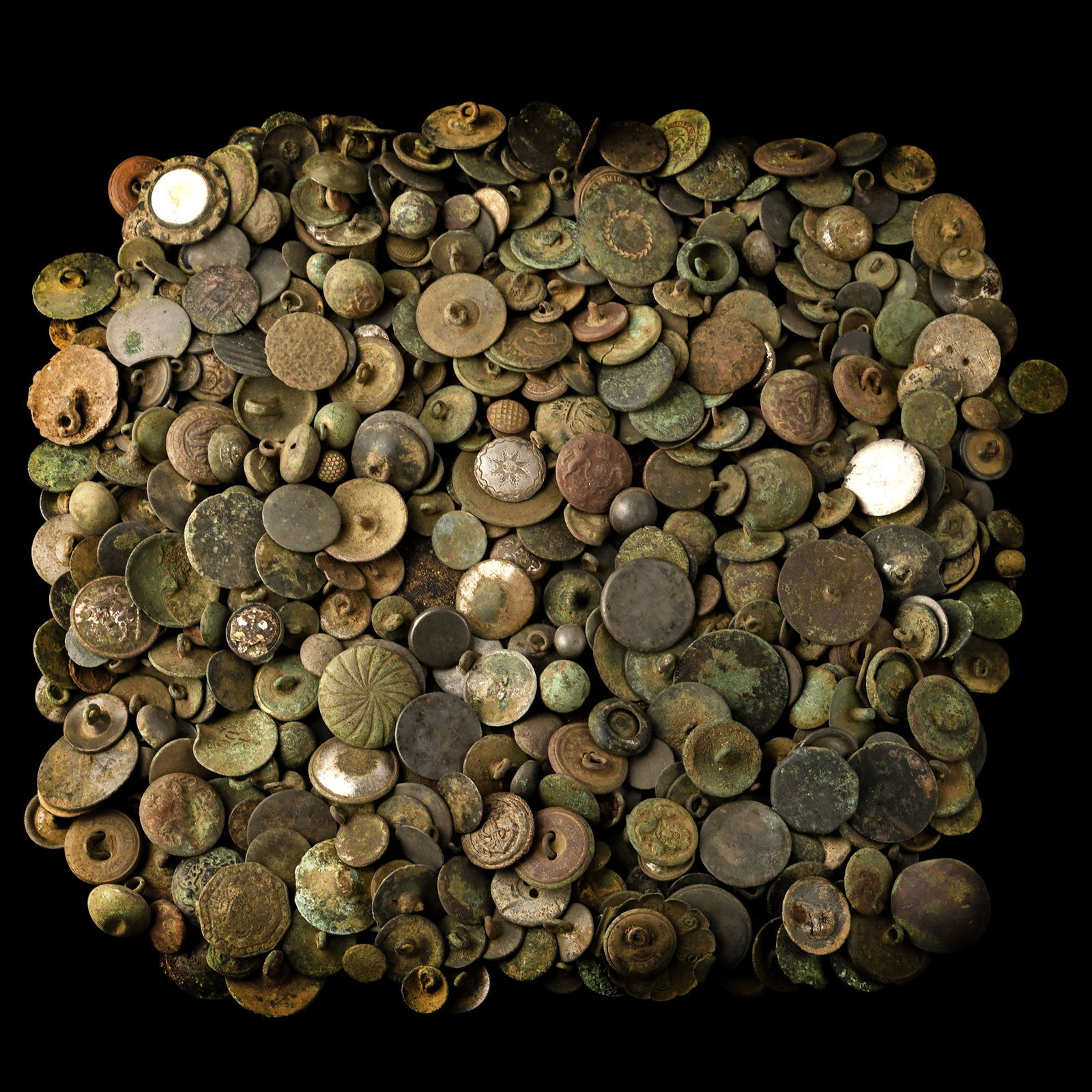 Post Medieval Bronze Button Collection (1 of 1)