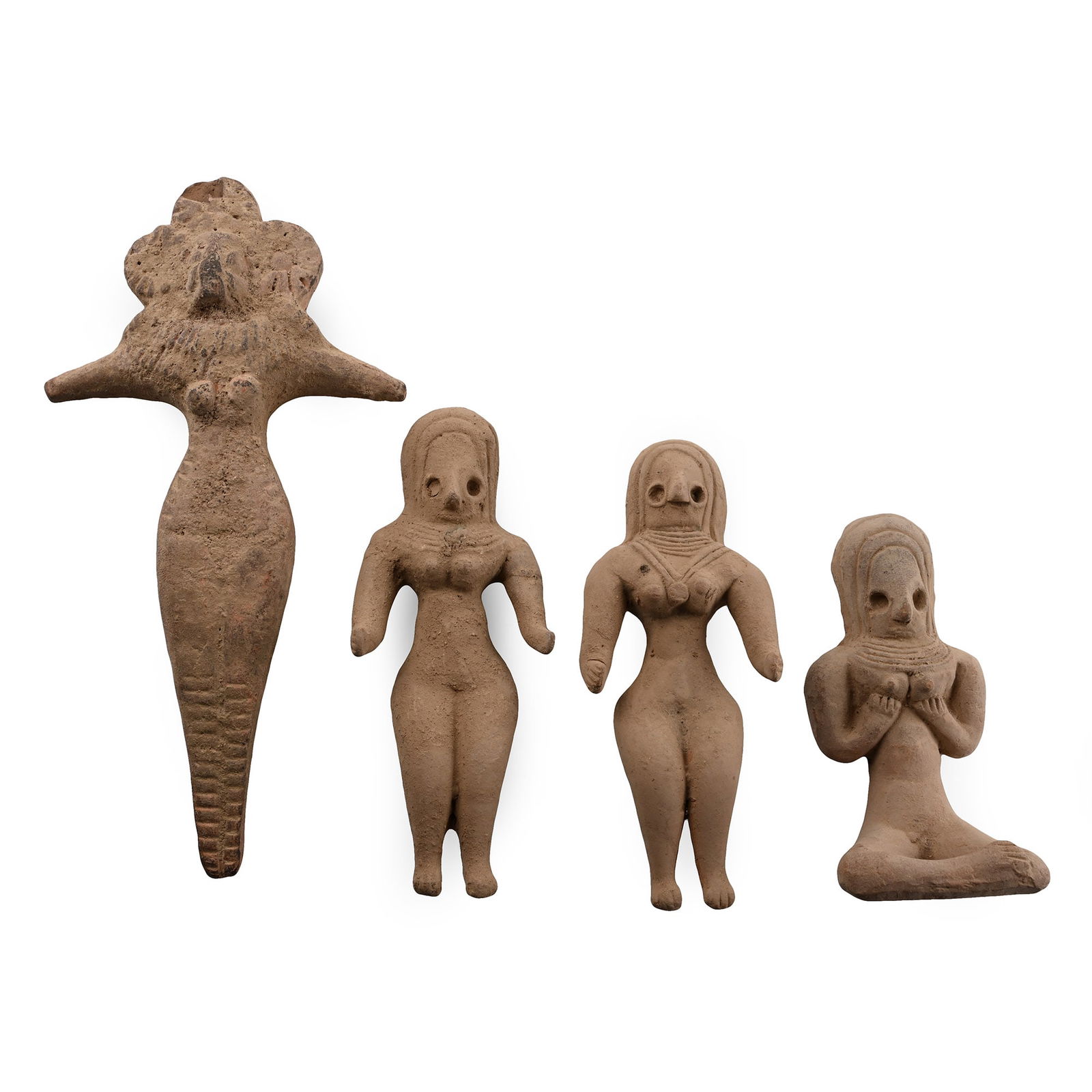 Indus Valley Style Terracotta Idol Group (1 of 1)