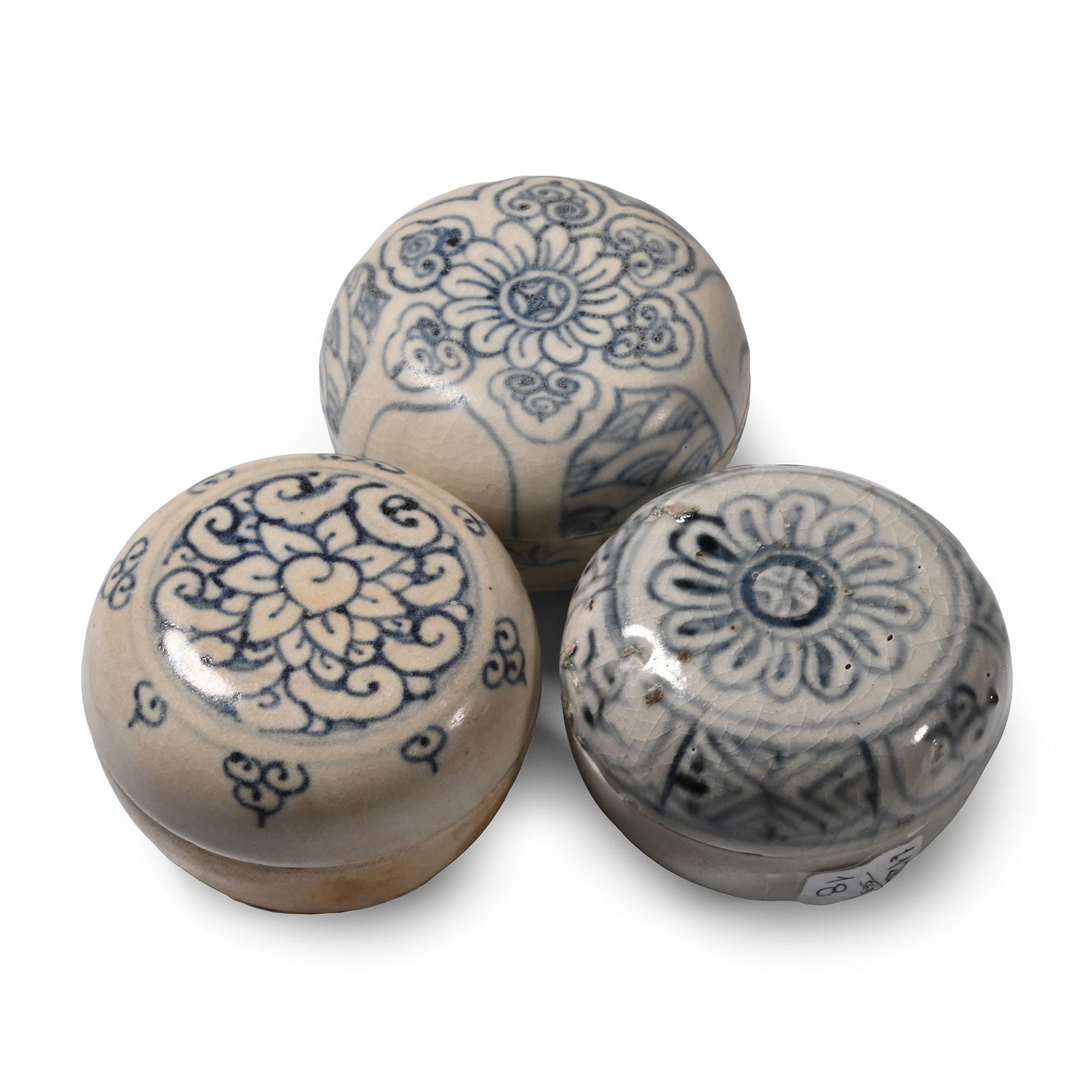 Hoi An Cargo Shipwreck Glazed Blue and White Lidded Box Collection (1 of 1)