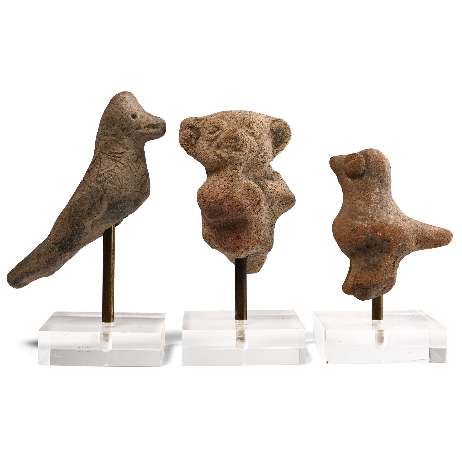 Pre-Columbian Terracotta Bird and Animal Figure Group (1 of 1)