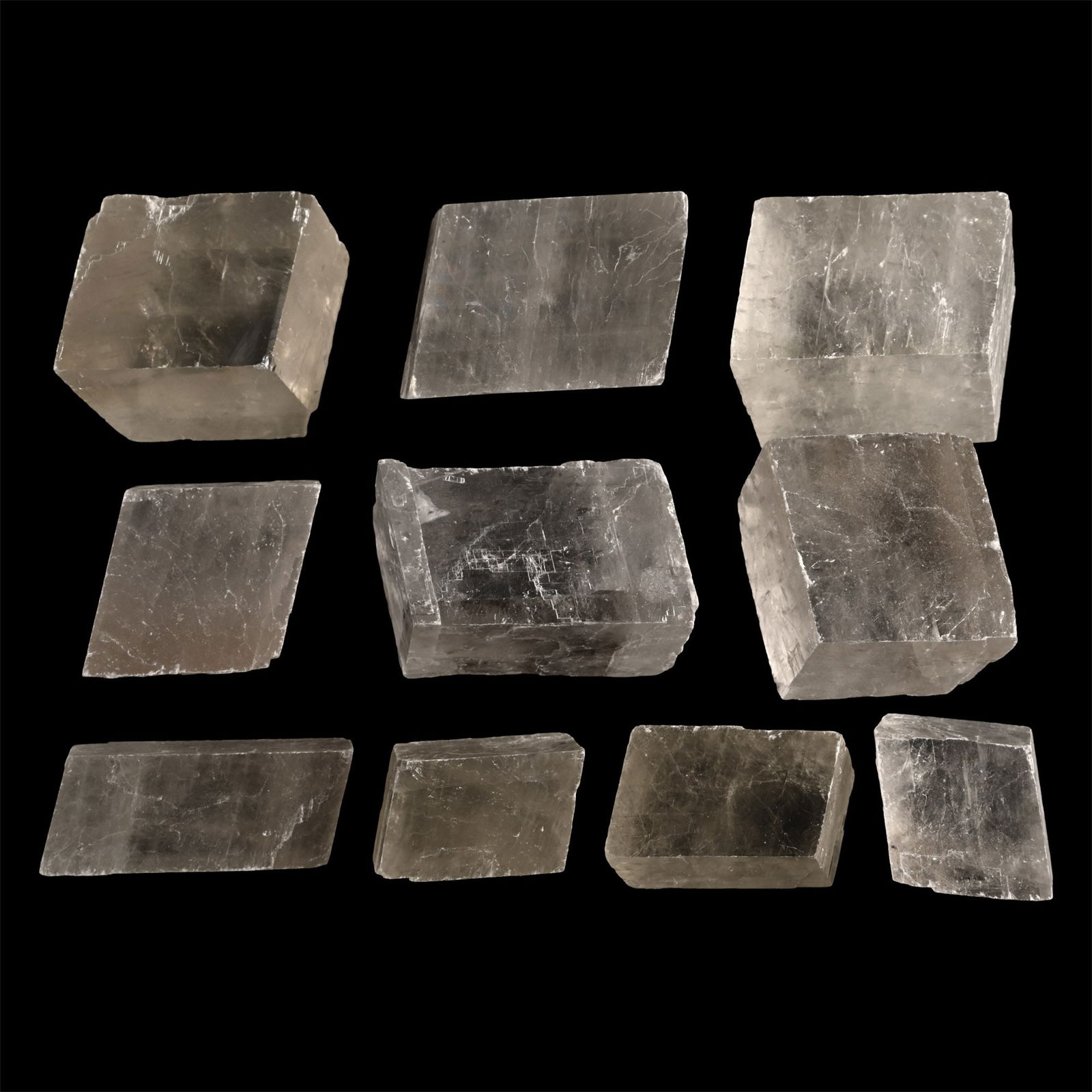 Large Yellowish Iceland Spar Mineral Specimen Group [10] (1 of 1)