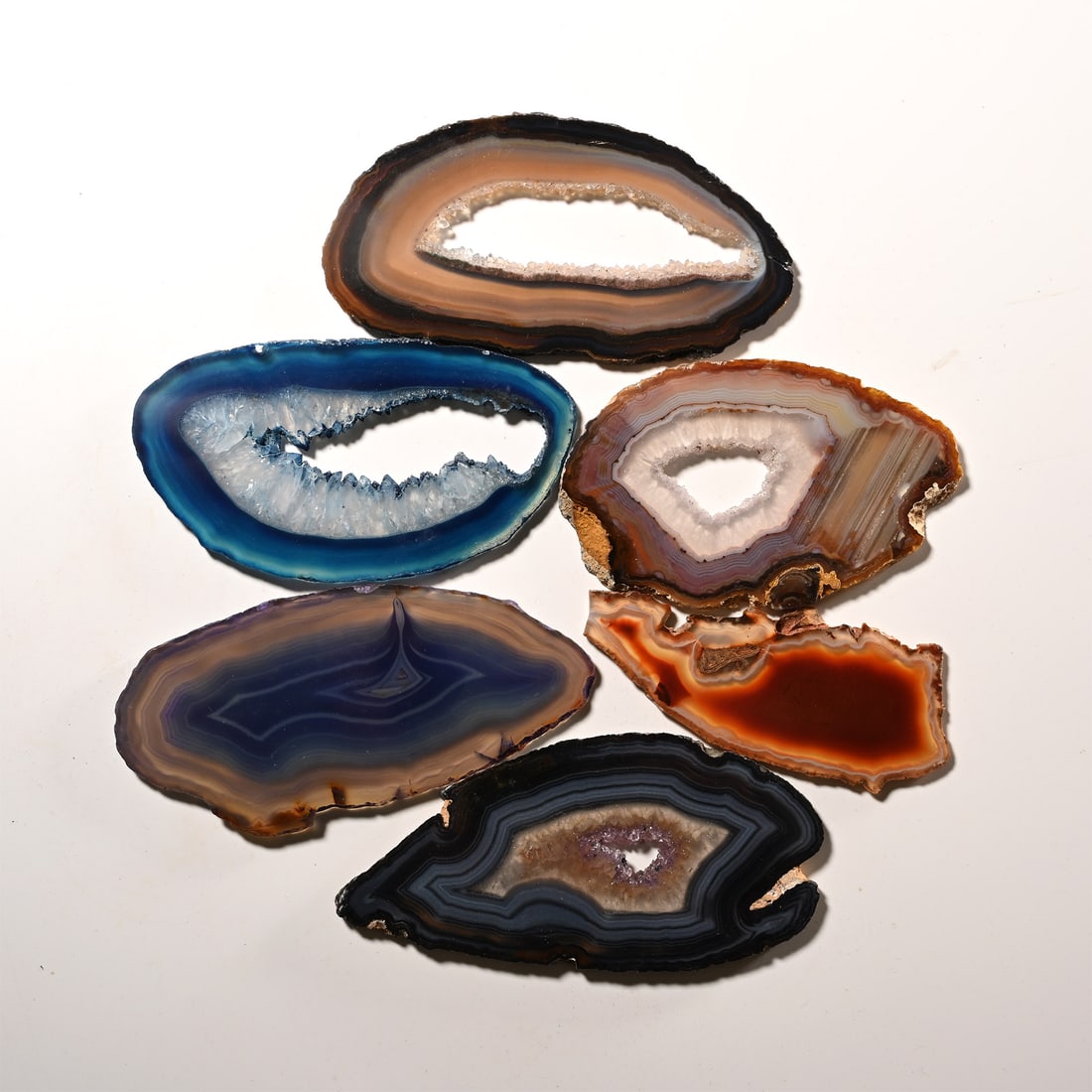 Cut and Polished Agate Slice Collection [6] (1 of 1)