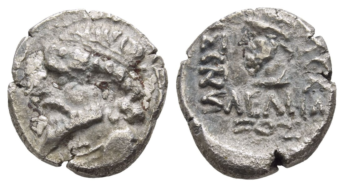 Kings of Elymais, Kamnaskires V AR Drachm.: Dated SE 277 (36/5 BC). Seleukeia on the Hedyphon mint. Bearded and draped bust to left, wearing diadem / Bearded bust to left, wearing diadem; blundered legend around, ZO? (date) in exergue. Van't Ha