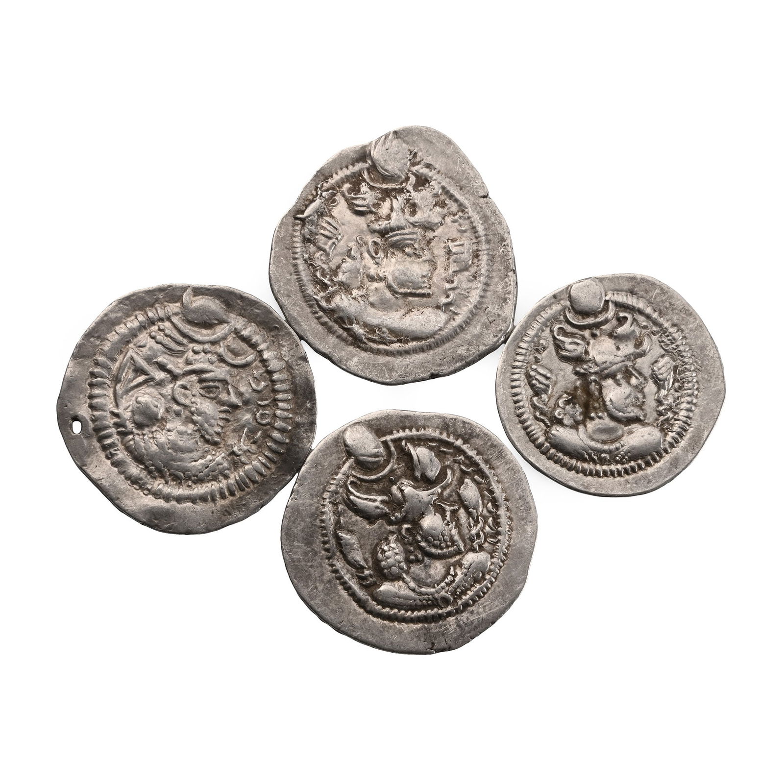 Group of Four [4] Sasanian Kingdom AR Drachms. (1 of 2)