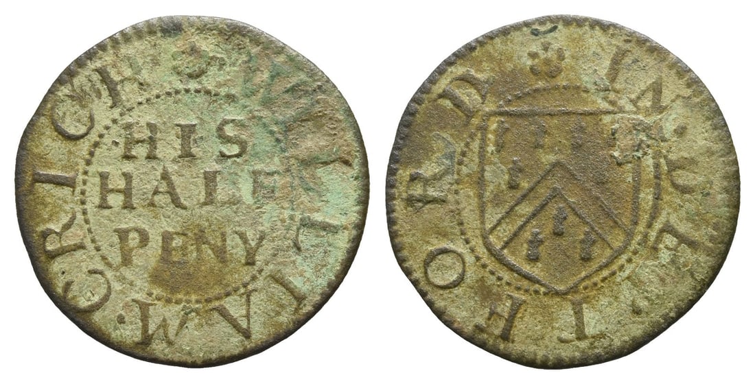England. Kent, Deptford, William Krich AE Half Penny Token. (1 of 1)