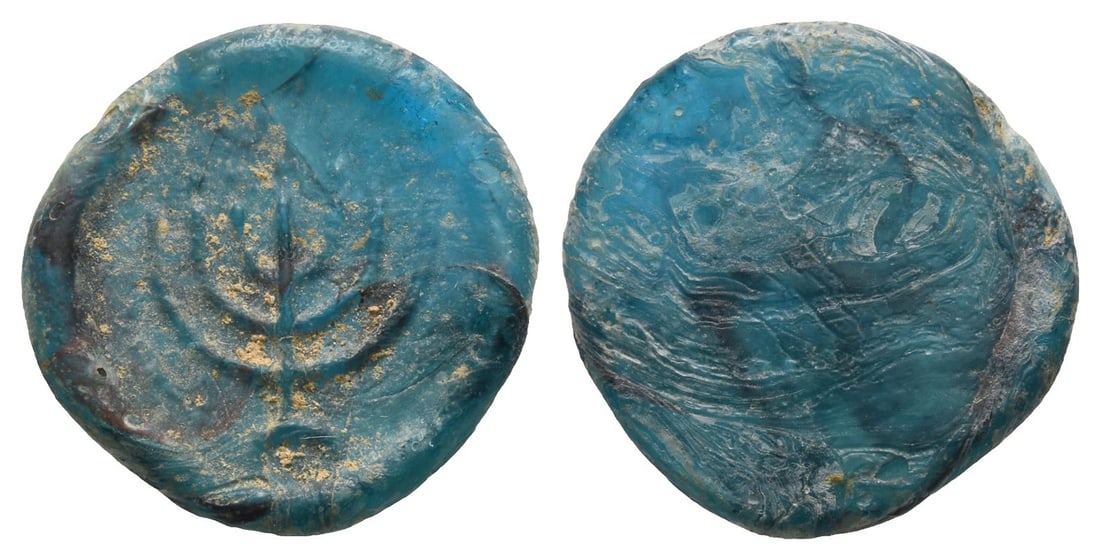 Late Roman or Early Byzantine Glass Weight or Jeton. (1 of 1)