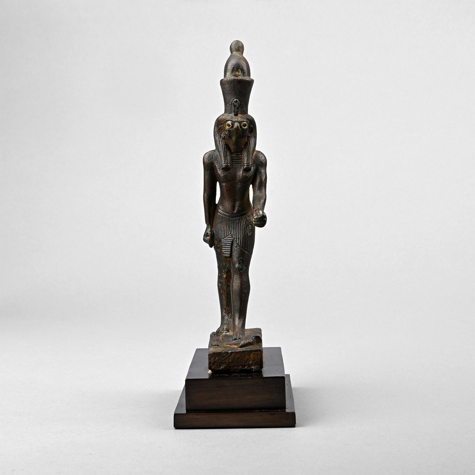 Egyptian Bronze Figure of Horus Standing on an Oryx (1 of 3)