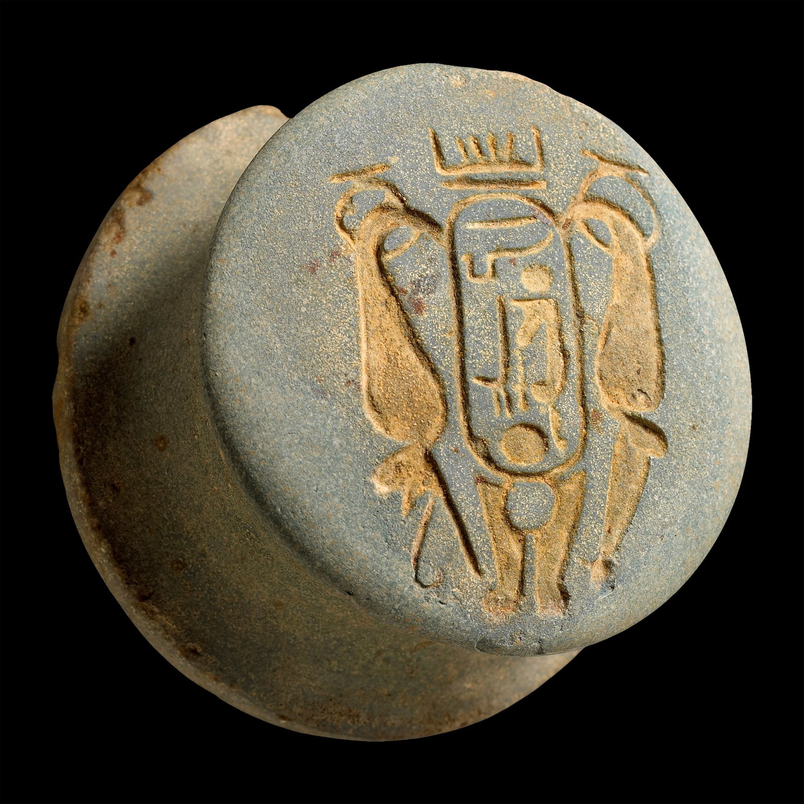 Large Egyptian Blue Faience Roundel for Ramesses II (1 of 1)