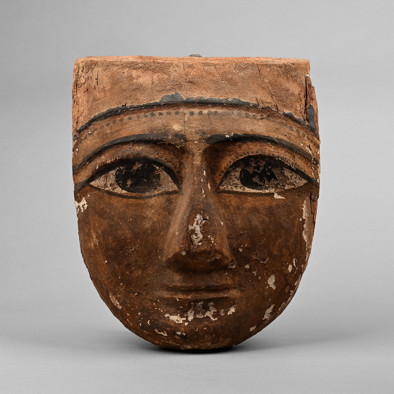 Egyptian Painted Wooden Mummy Mask (1 of 1)