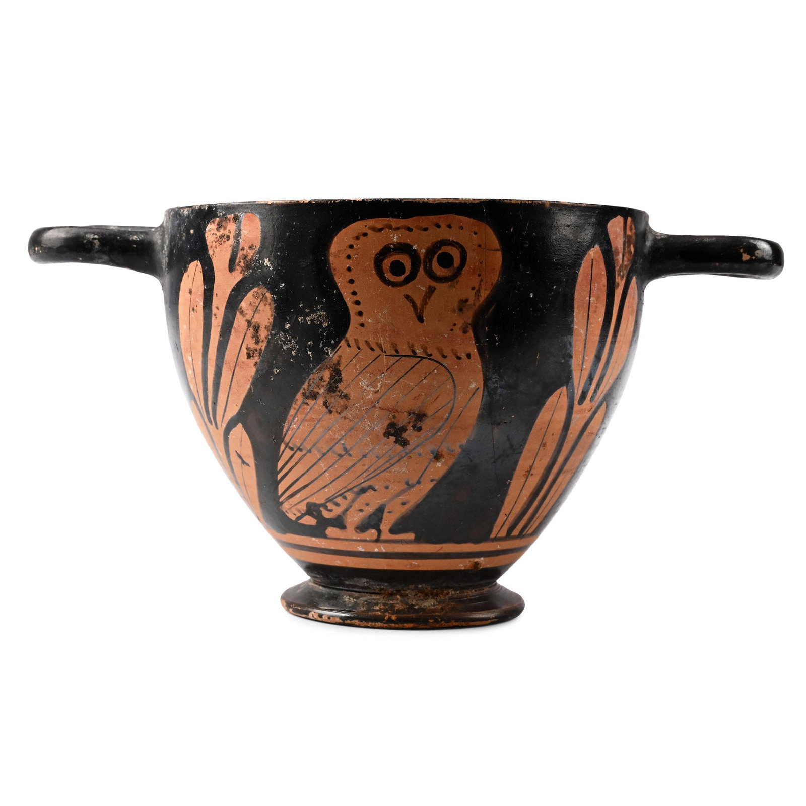 Greek Red-Figure Owl Skyphos (1 of 2)