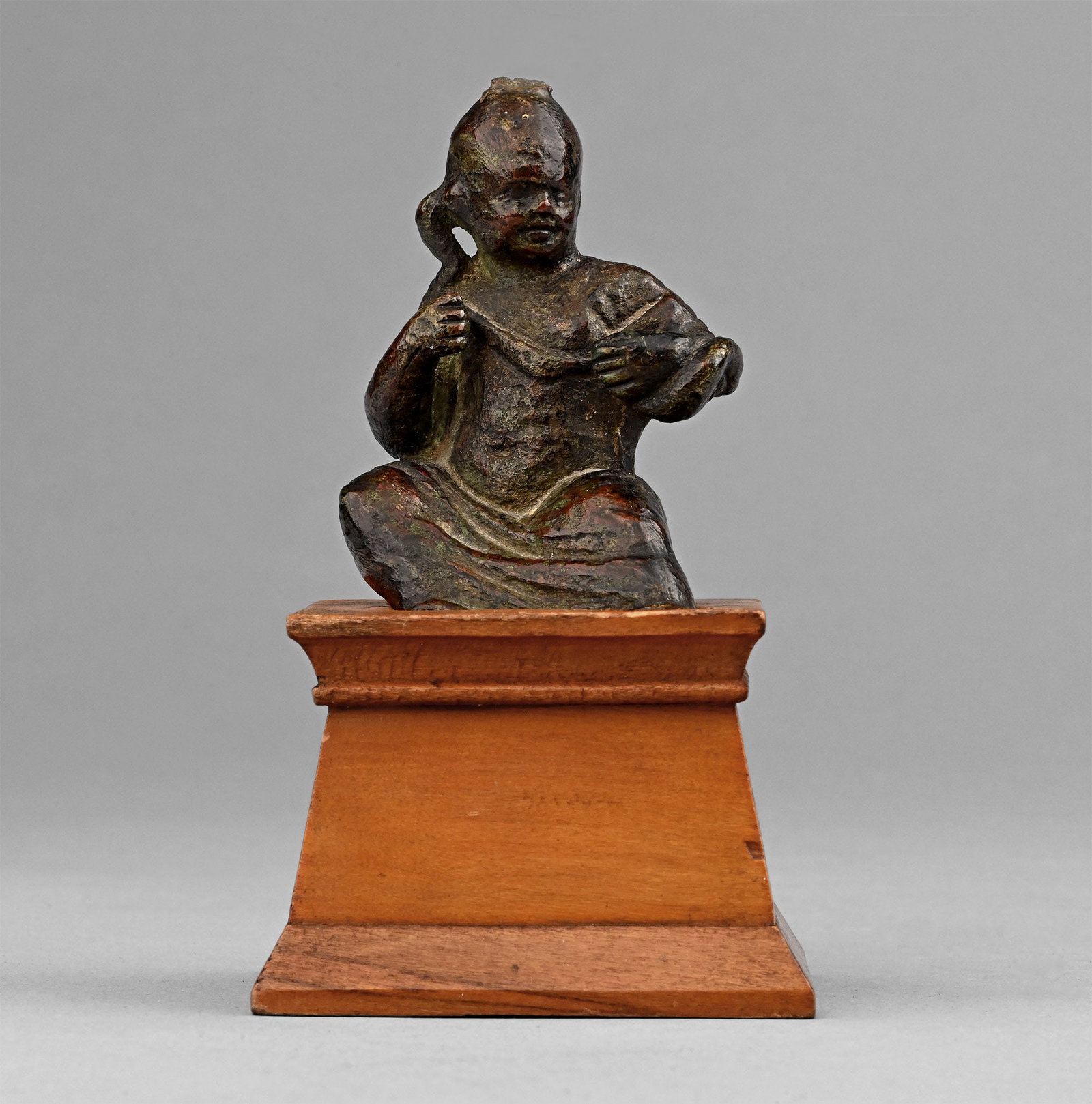 Roman Bronze Statuette of the God Harpocrates (1 of 2)