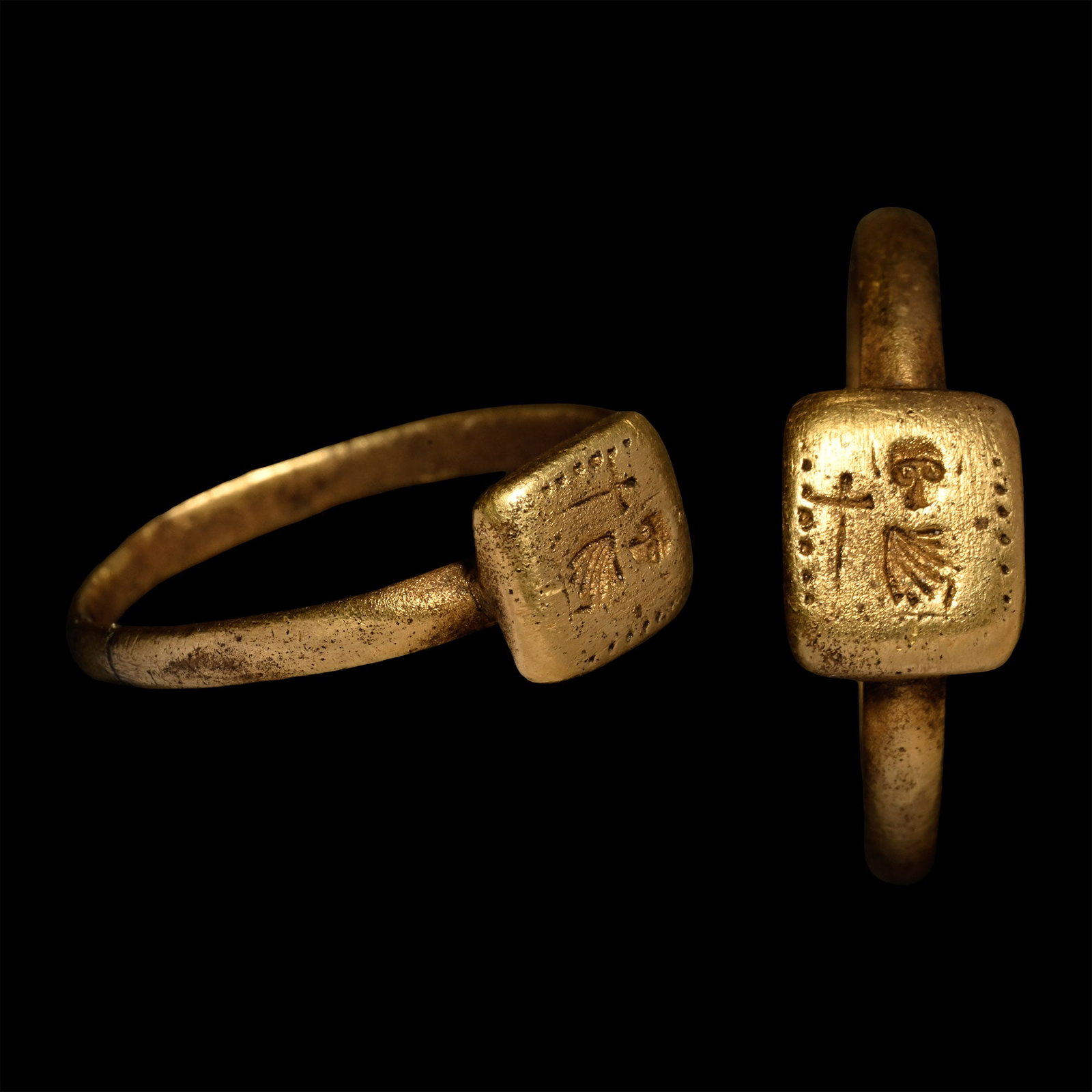 Byzantine Gold Ring with Saint (1 of 1)