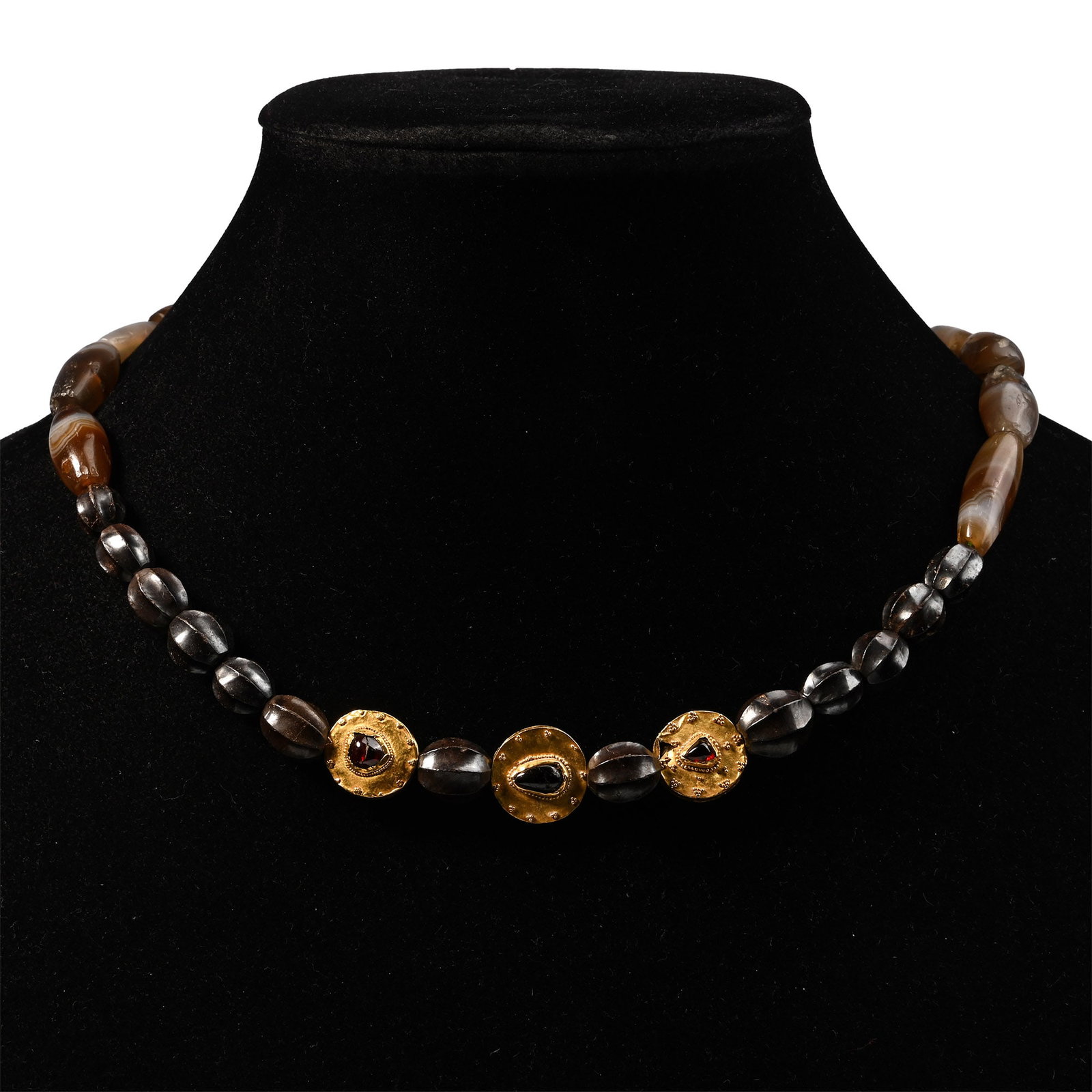 Western Asiatic Necklace with Gold Beads (1 of 1)