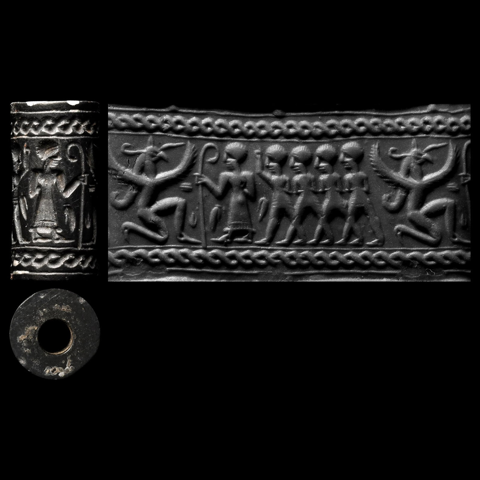 Syrian Haematite Cylinder Seal with Figures (1 of 1)