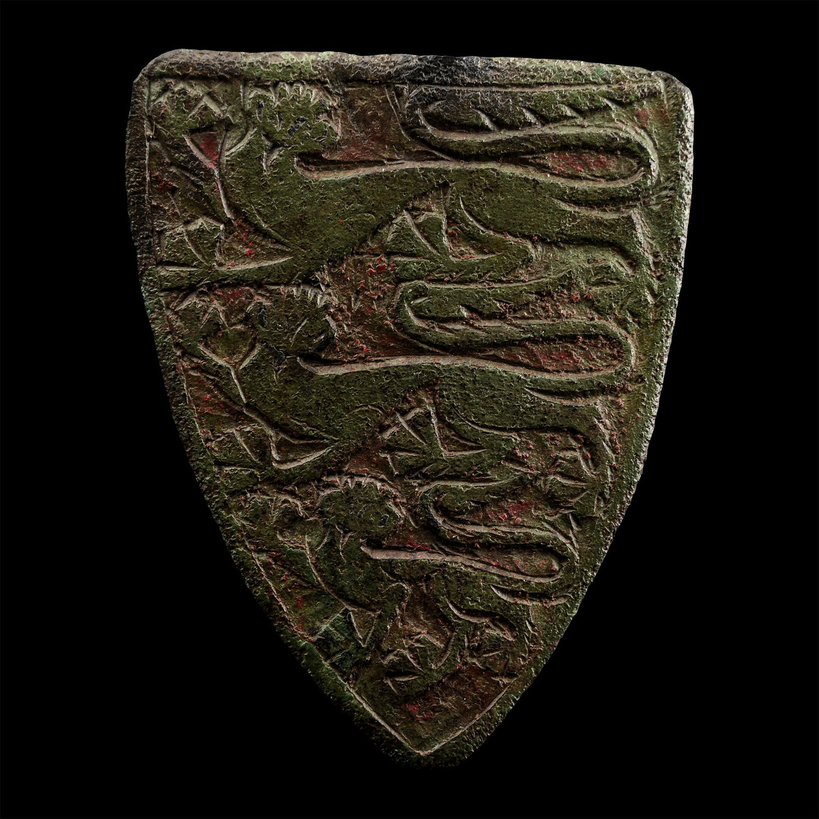 Large Medieval Knight's Bronze Royal Heraldic Horse Harness Mount (1 of 1)