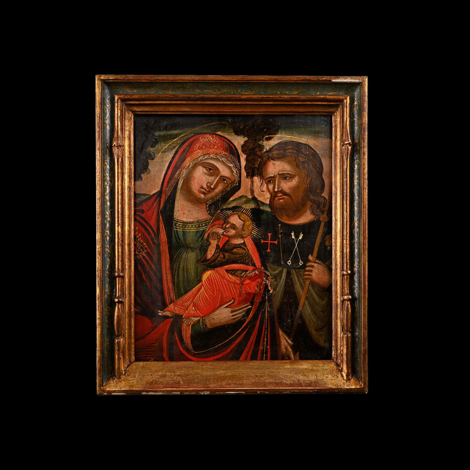 Veneto-Cretan Icon of Marcia Lactans with St Rock (1 of 1)