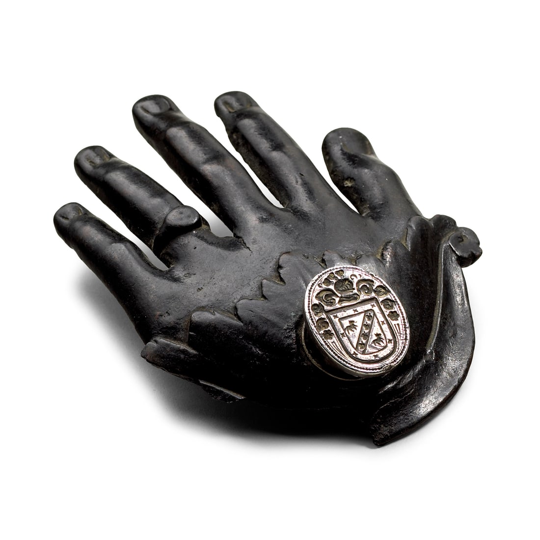 Italian Bronze Hand-Shaped Desk Seal (1 of 3)