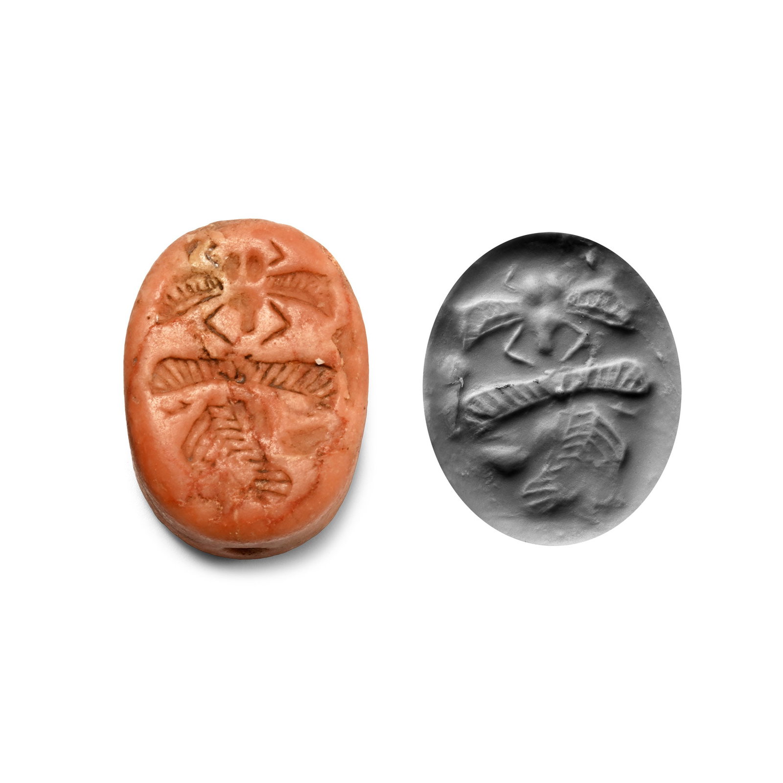 Phoenicio-Egyptian Orange Stone Scaraboid (1 of 2)