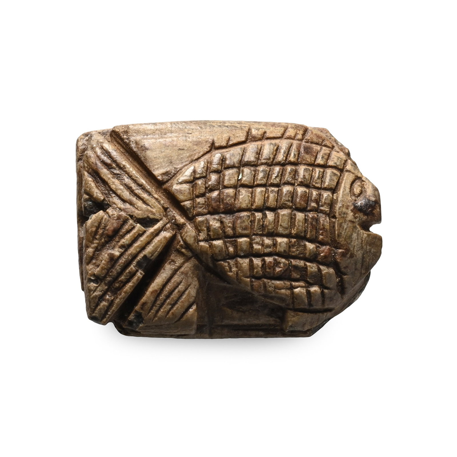 Egyptian Steatite Fish Amulet with Horse (1 of 2)