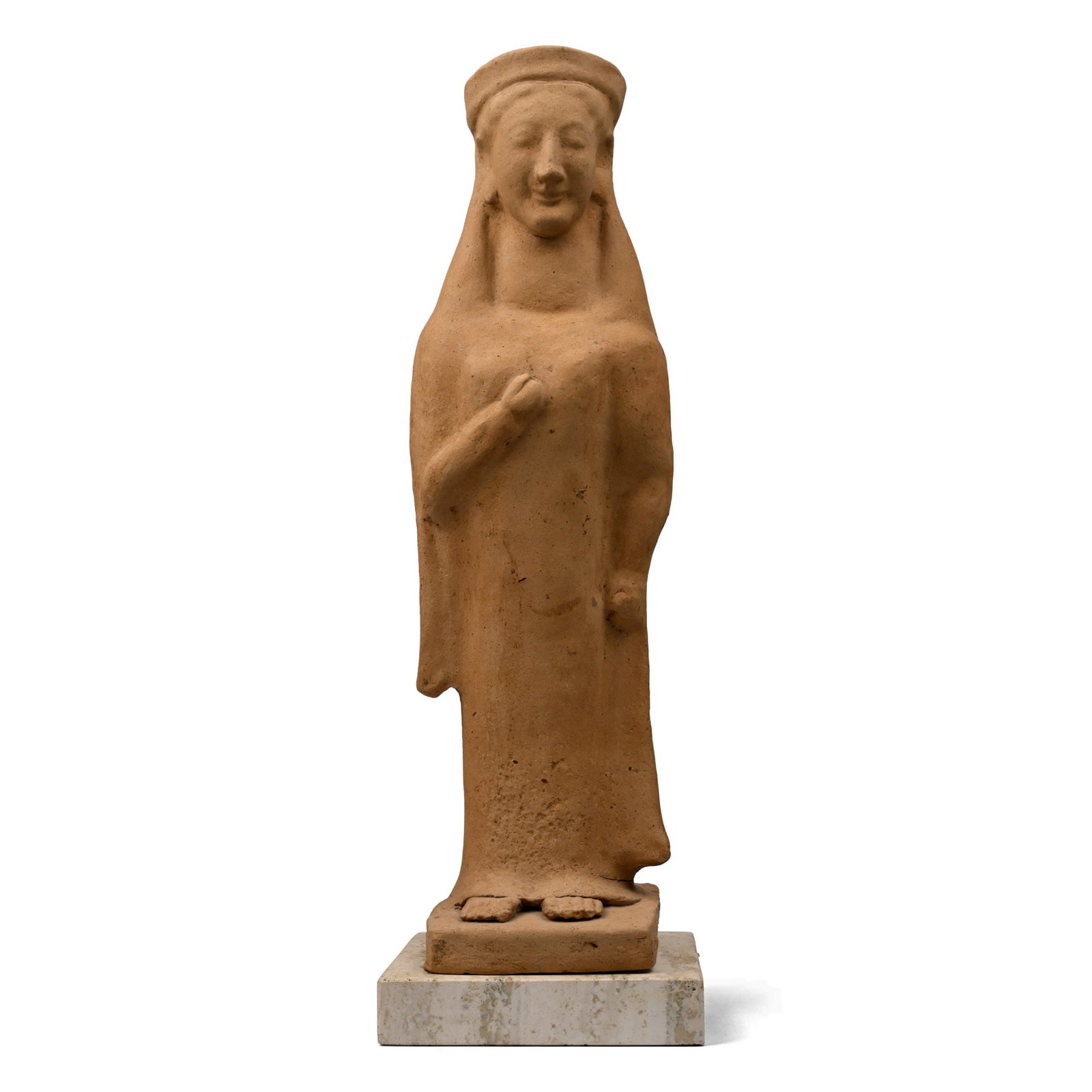 Large Greek Terracotta Figure of a Kore (1 of 2)