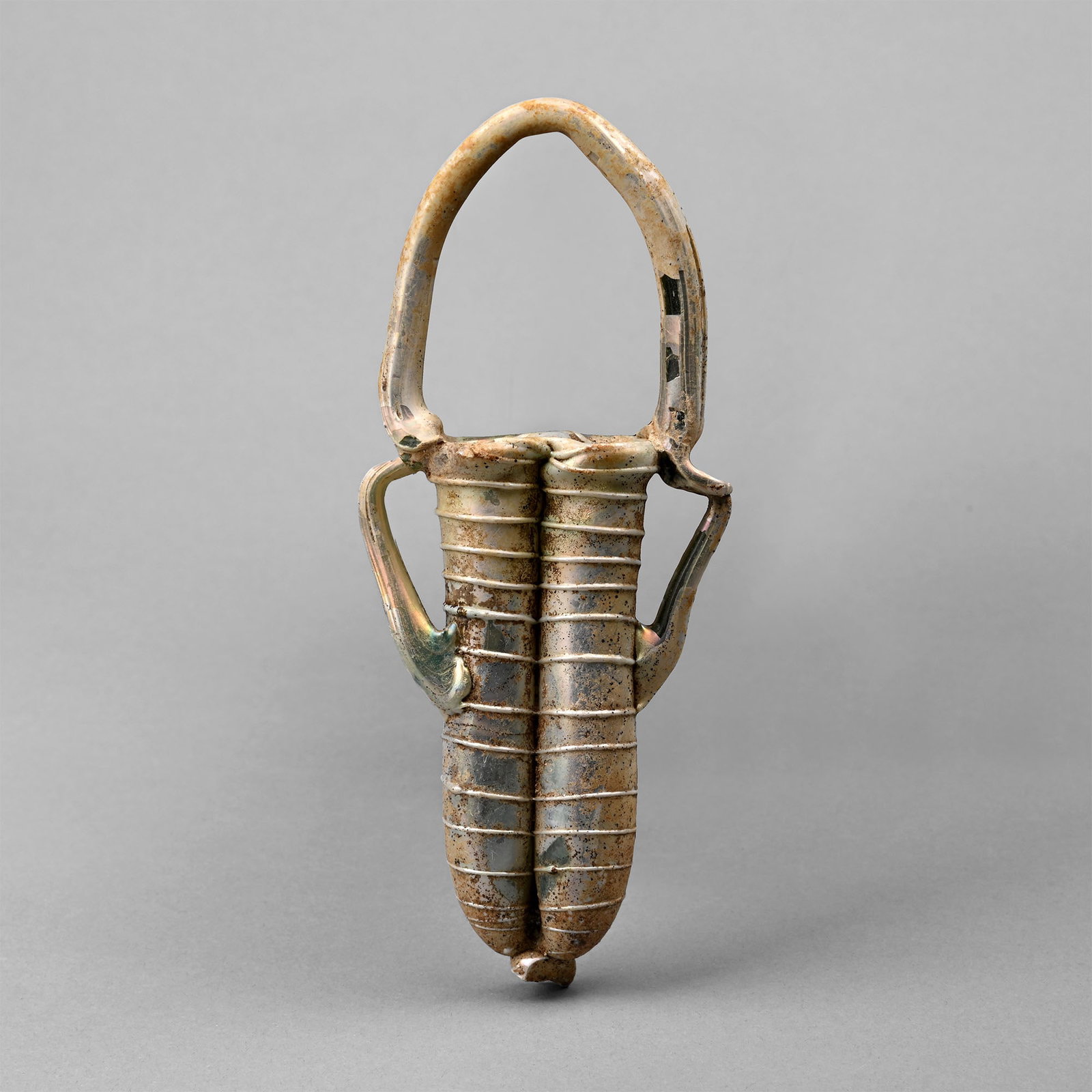 Roman Iridescent Glass Double Unguentarium (1 of 2)