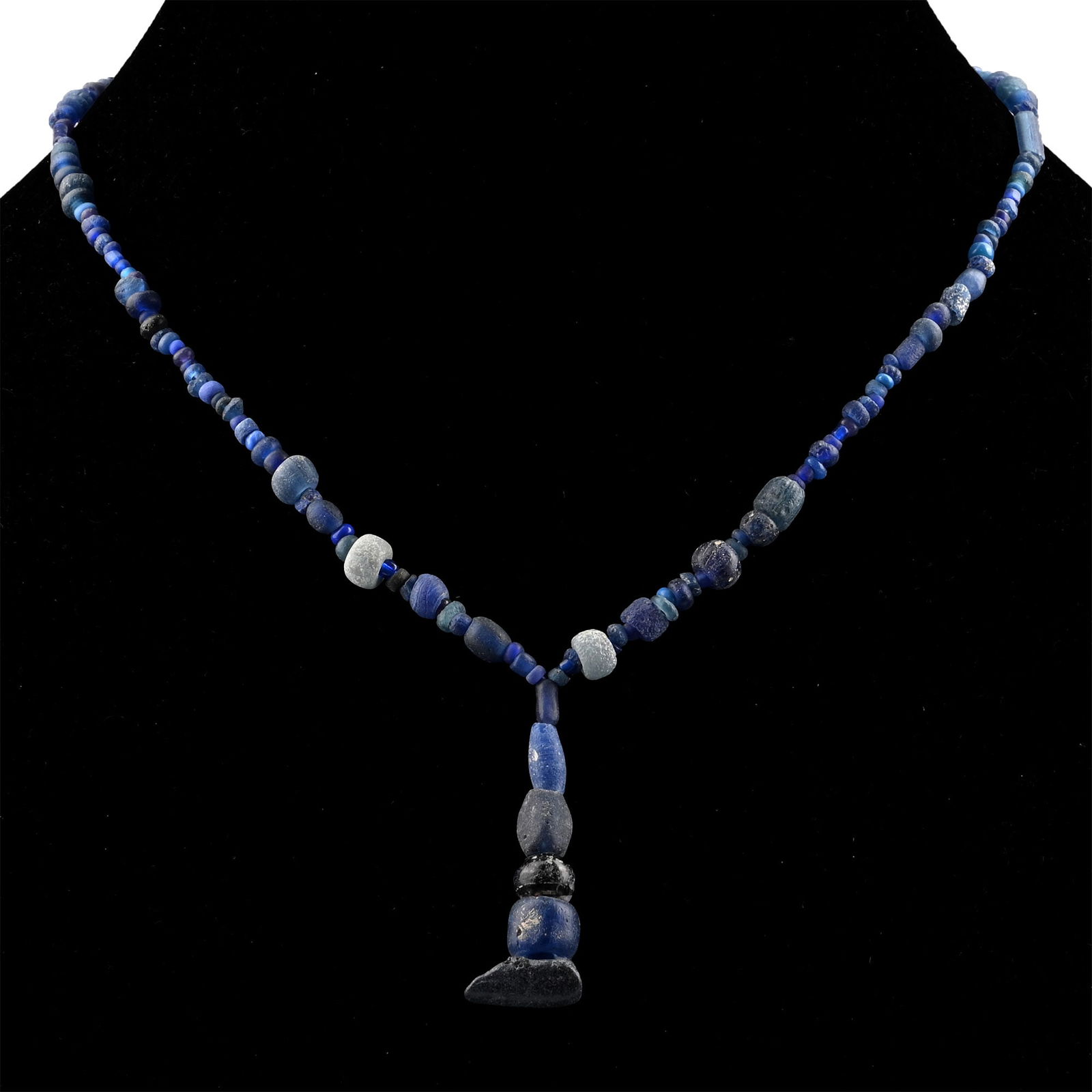 Roman and Other Blue Glass Bead Necklace String (1 of 1)