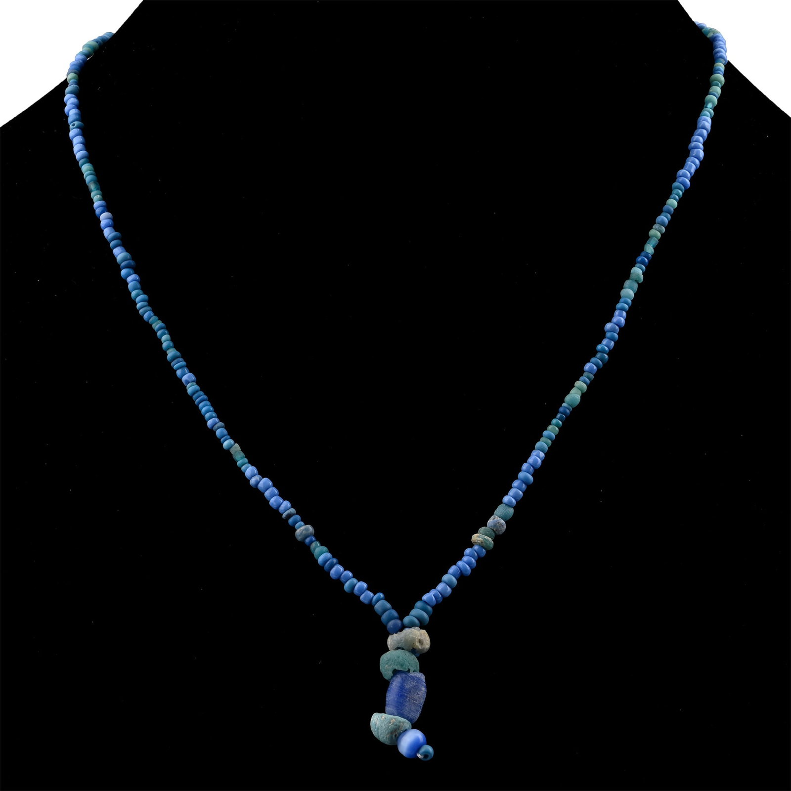 Roman and Other Blue Glass Bead Necklace String (1 of 1)