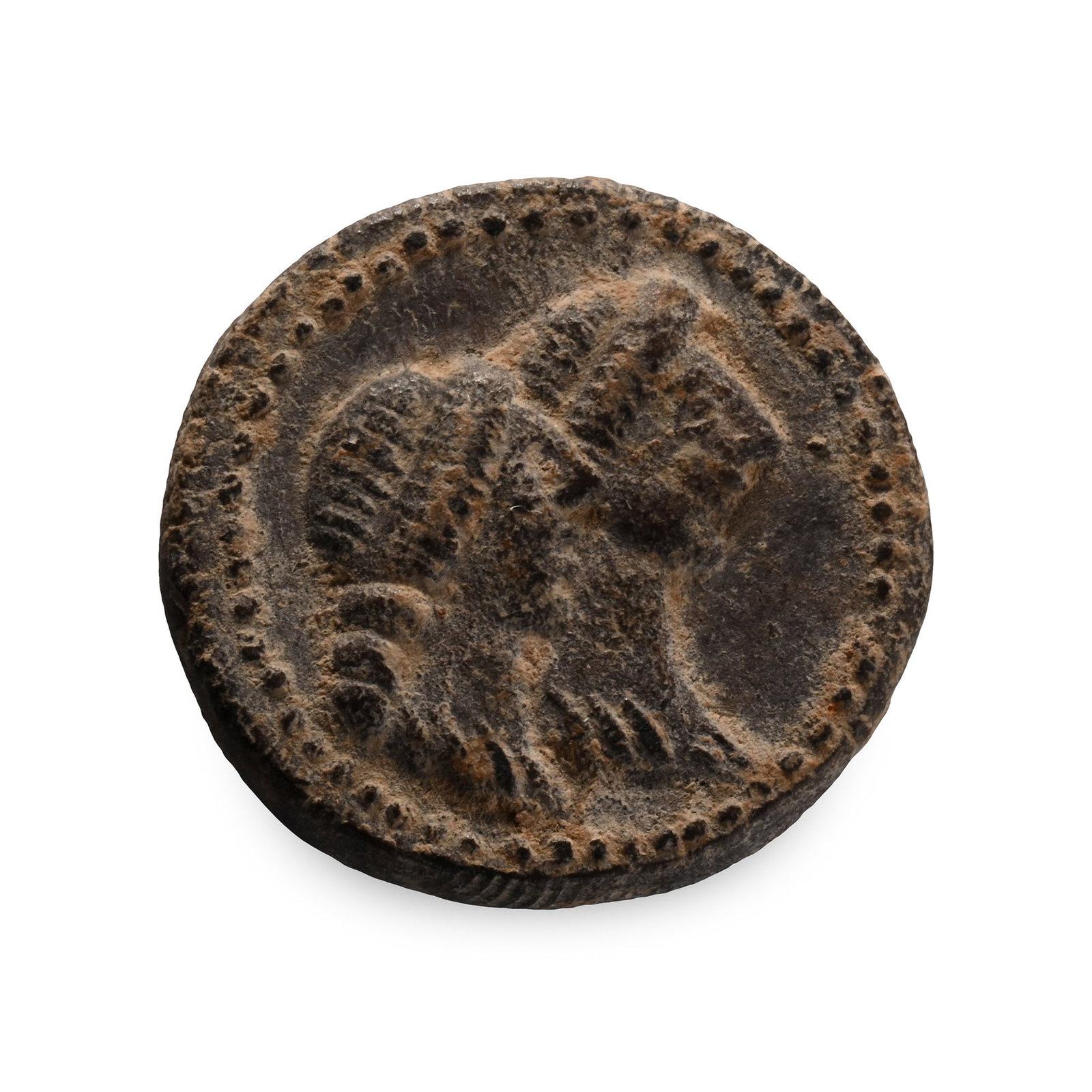 Roman Terracotta Tessera with Arabian Busts (1 of 1)