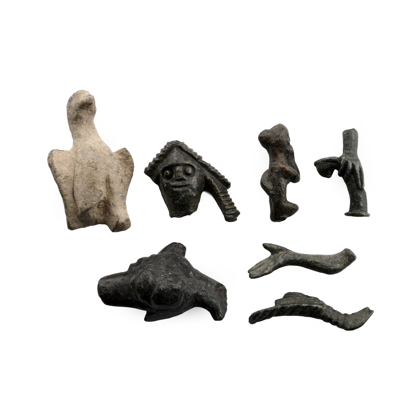 Roman to Medieval Bronze Statuette Fragment Collection (1 of 1)