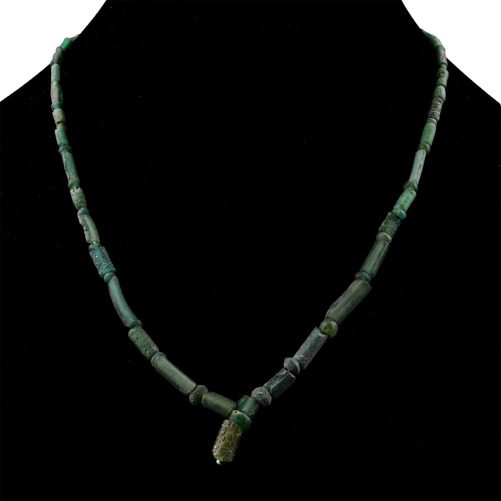 Roman and Other Black Glass Bead Necklace String (1 of 1)