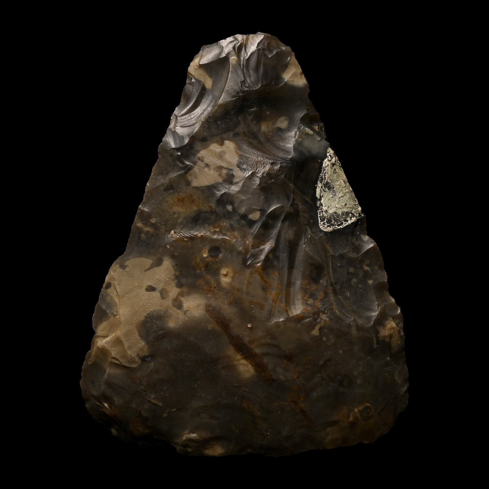 Stone Age Acheulean Triangular Knapped Flint Hand Axe (1 of 2)