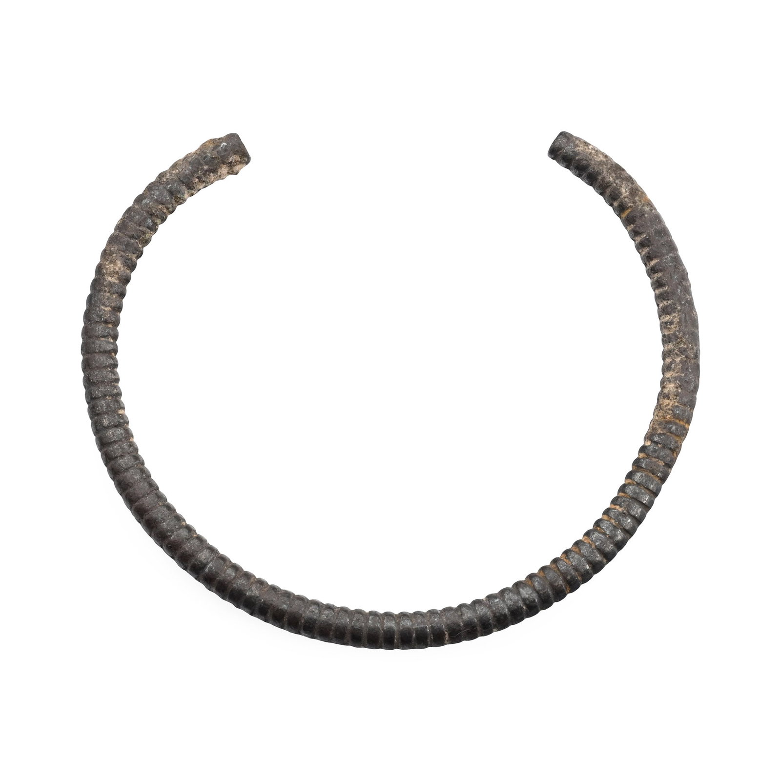 Romano-Celtic Silver Ribbed Bracelet (1 of 1)