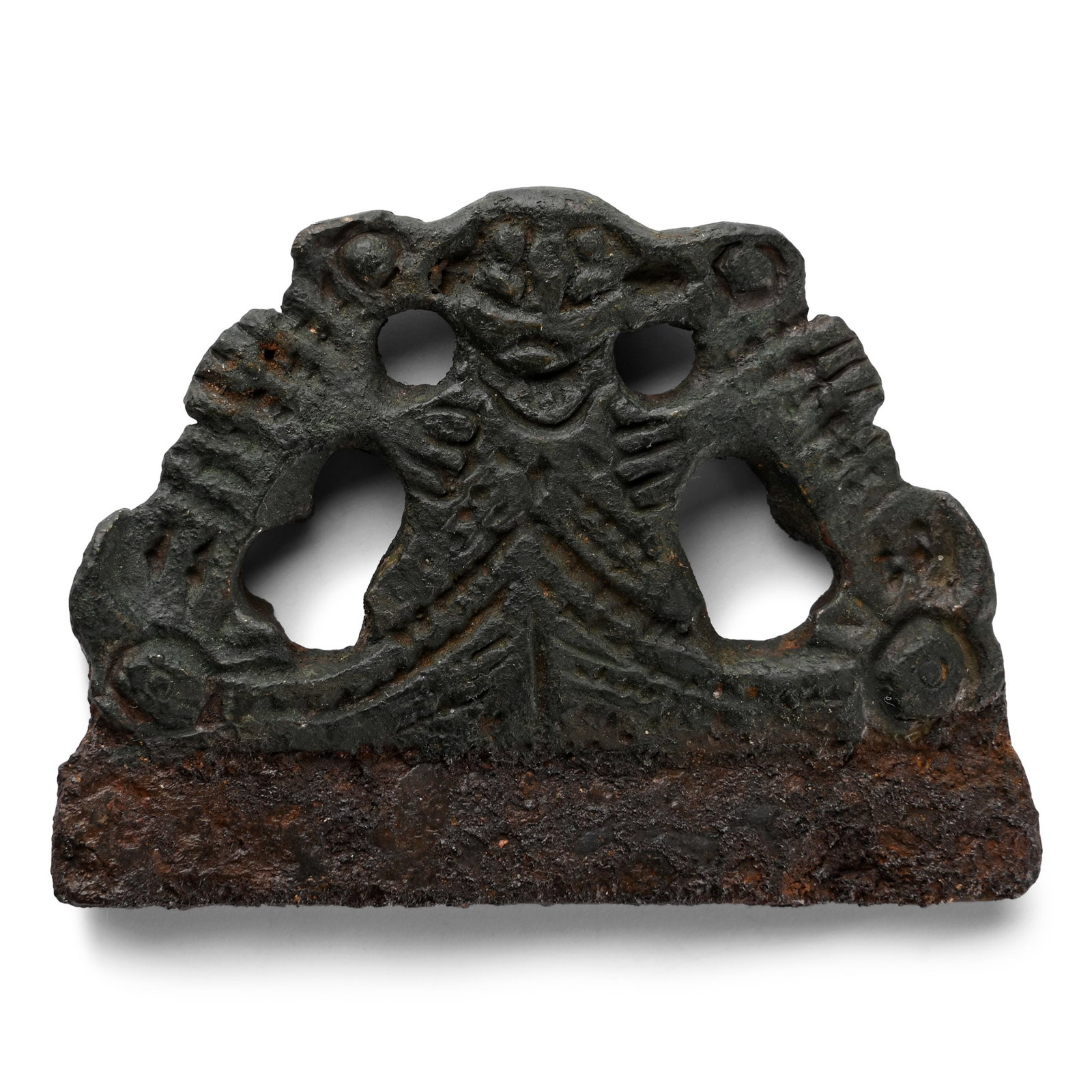Viking Age Bronze Fire Steel with Figure and Animals (1 of 2)