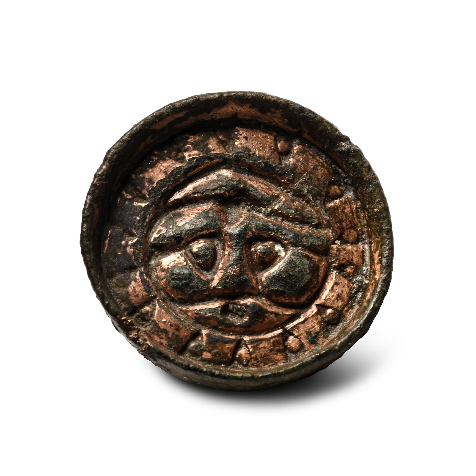 Anglo-Saxon Gilt Bronze Button Brooch (1 of 1)