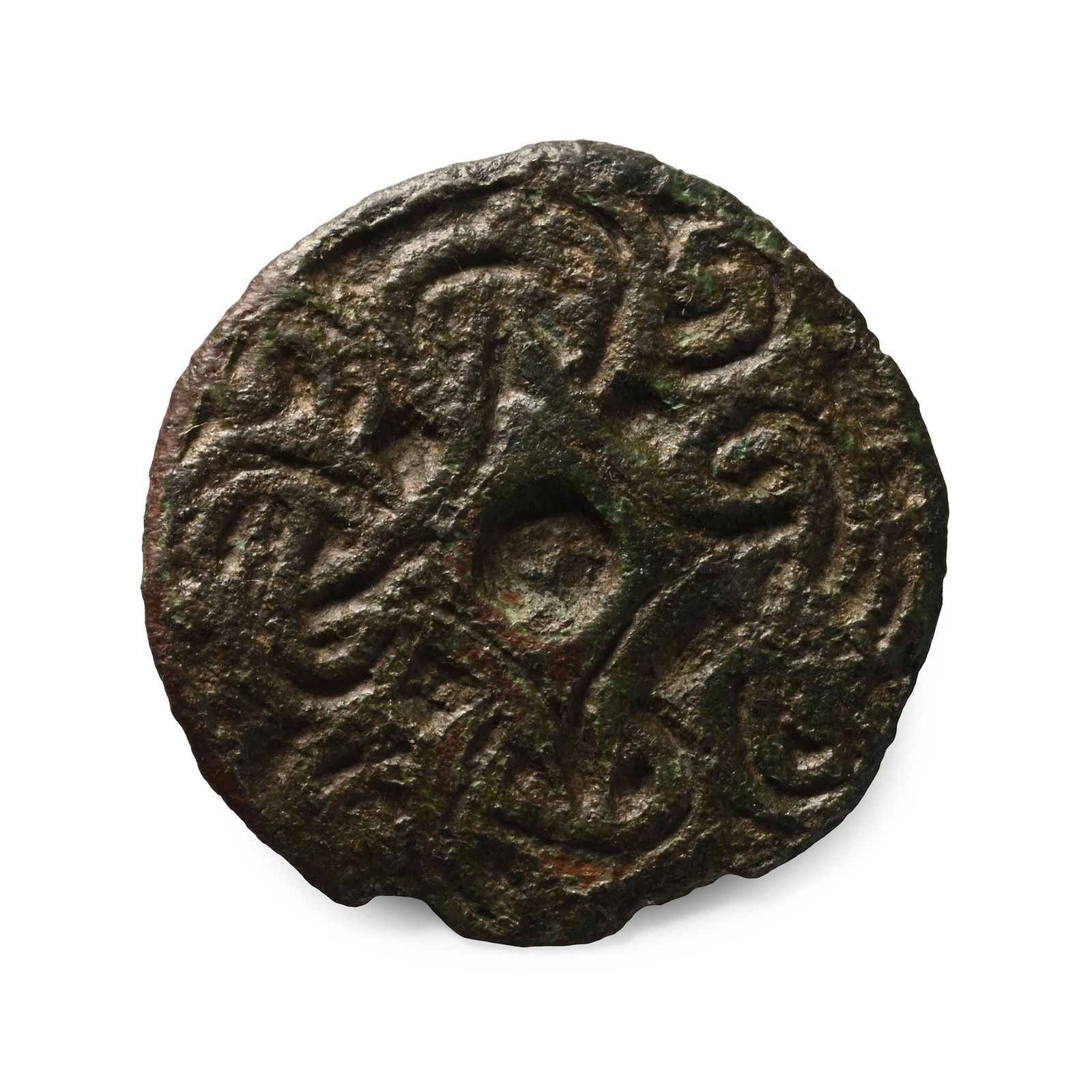 Anglo-Saxon Bronze Borre Style Disc Brooch (1 of 1)