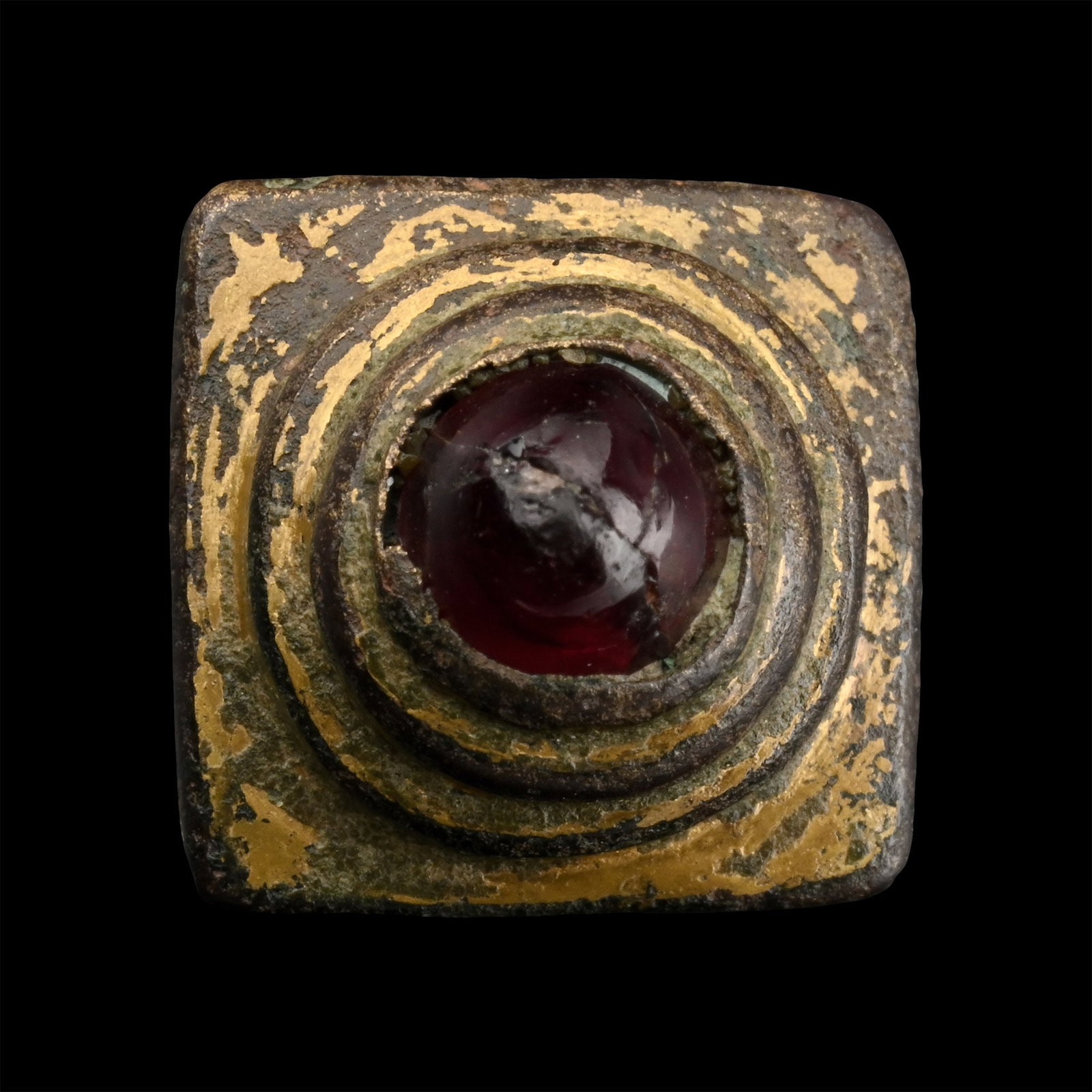 Migration Period Silver-Gilt Stud with Cabochon (1 of 1)