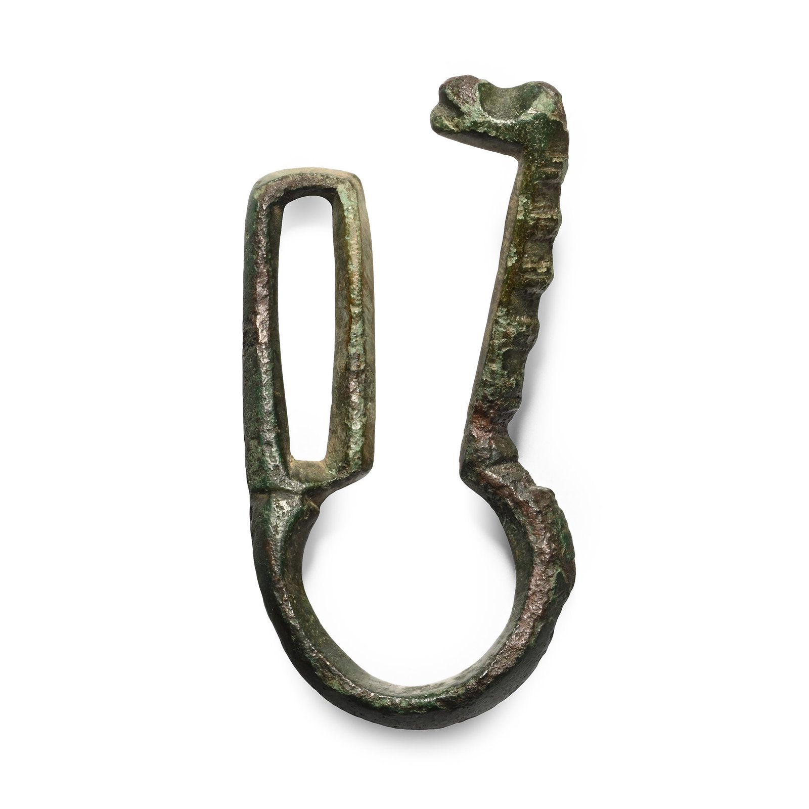 Medieval Bronze Sword Belt Hanger with Beast Head (1 of 1)