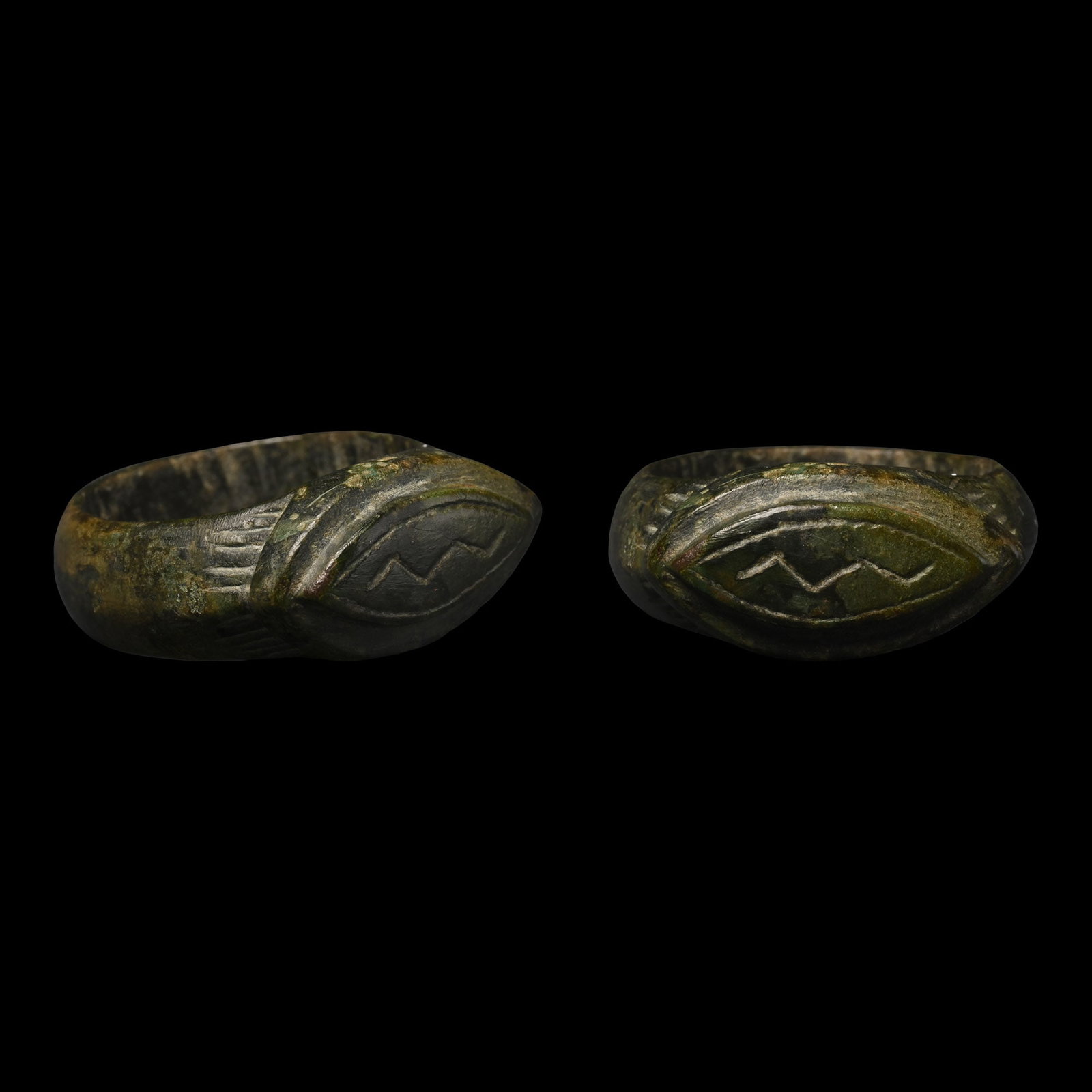 Eastern Medieval Bronze Ring with Thunderbolt (1 of 1)