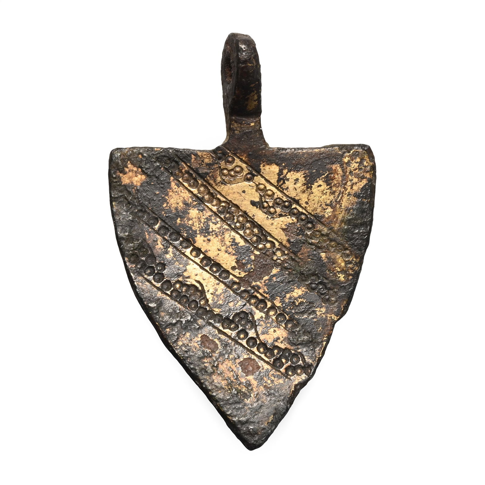 Medieval Knight's Gilt Bronze Heraldic Horse Harness Pendant (1 of 1)